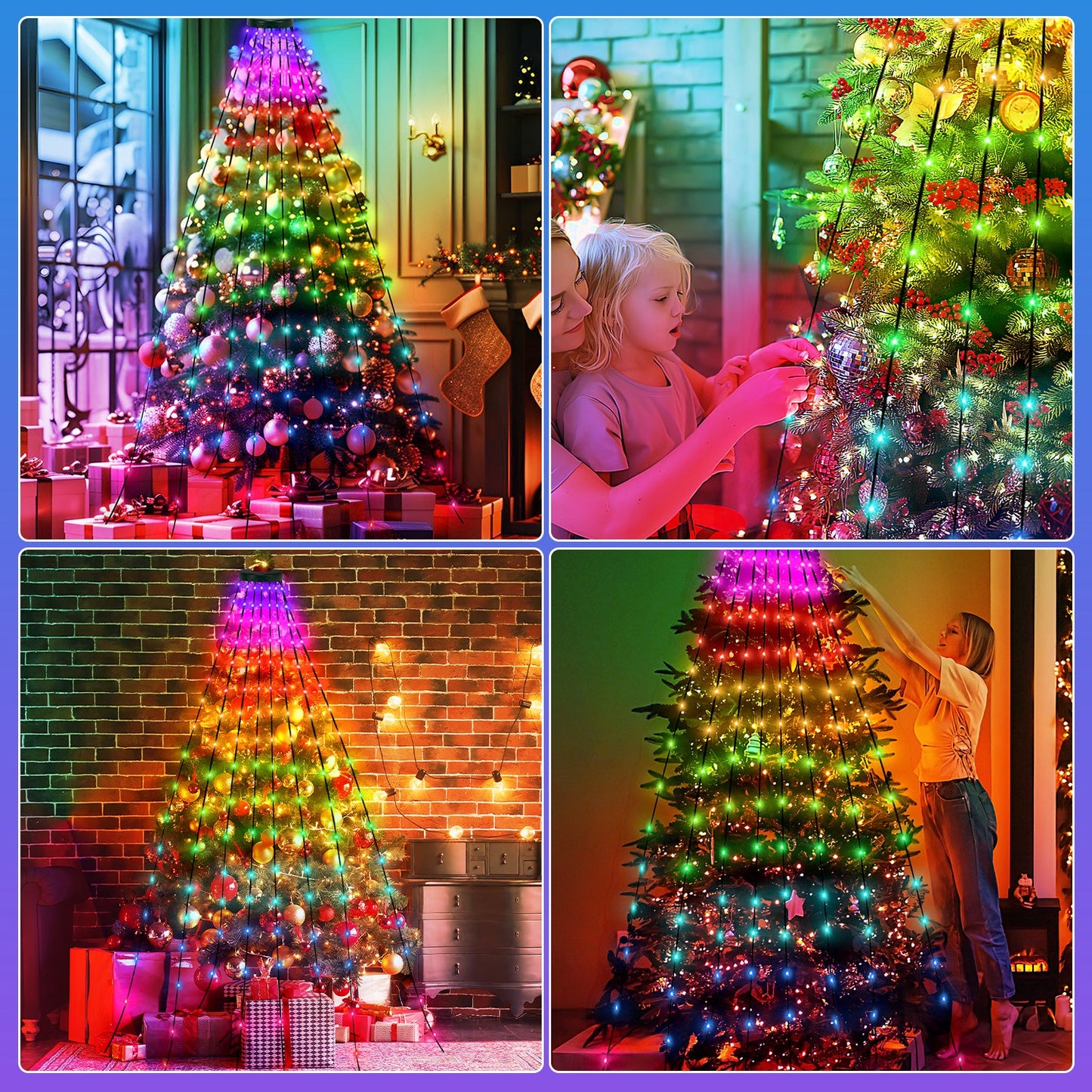 Christbaumbeleuchtung mit APP-Kontrolle 160 LEDs IP67