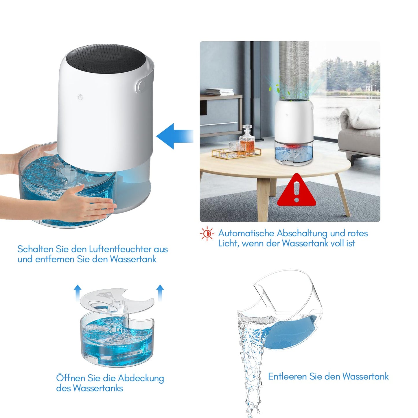 Luftentfeuchter 1100 ml Mini Tragbarer