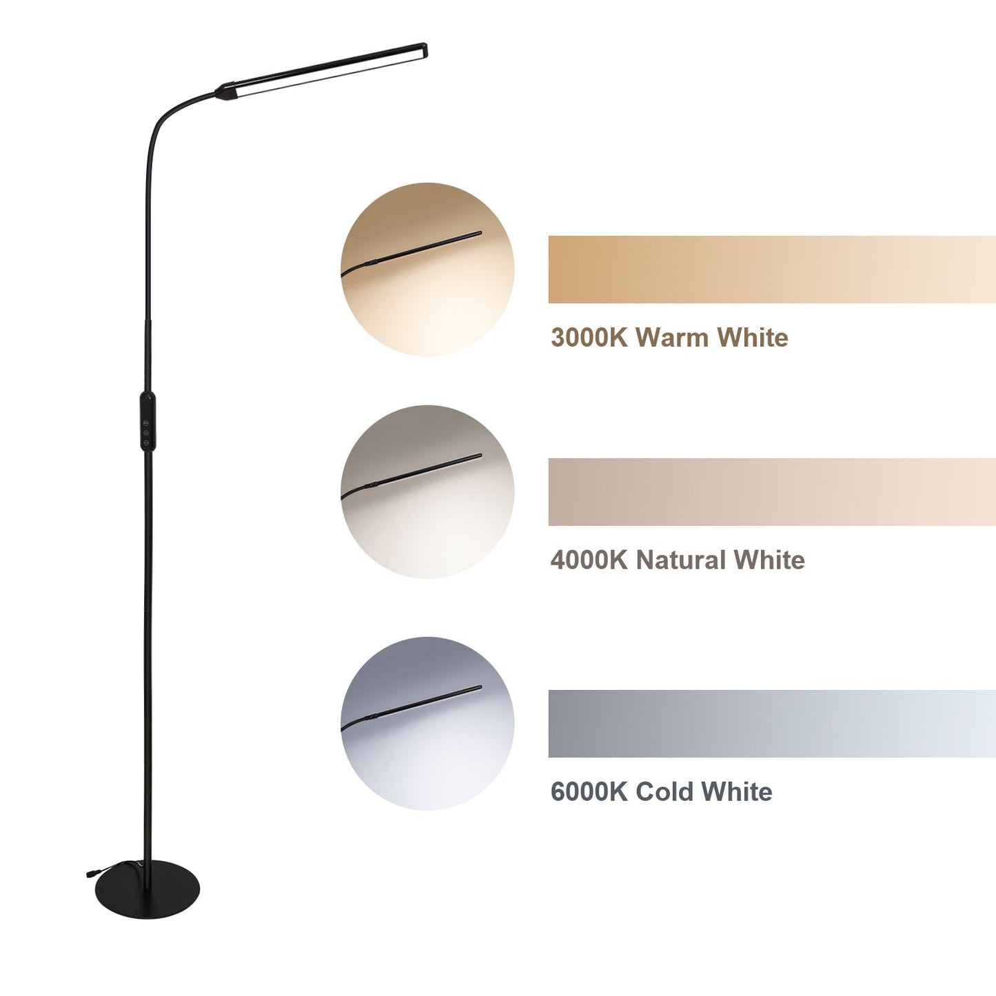 Dimmbar Stehlampe 9W mit Fernbedienung