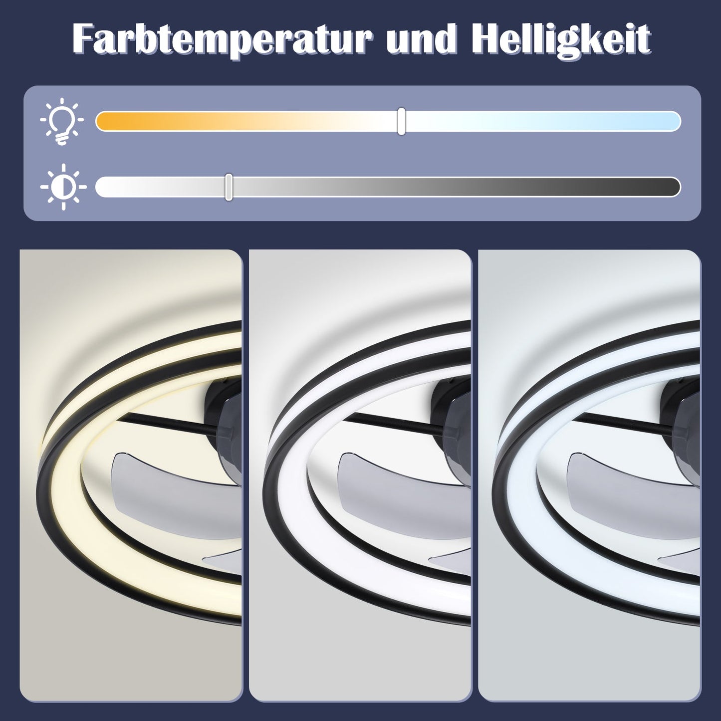 Deckenventilator Ventilator mit Fernbedienung und Beleuchtung