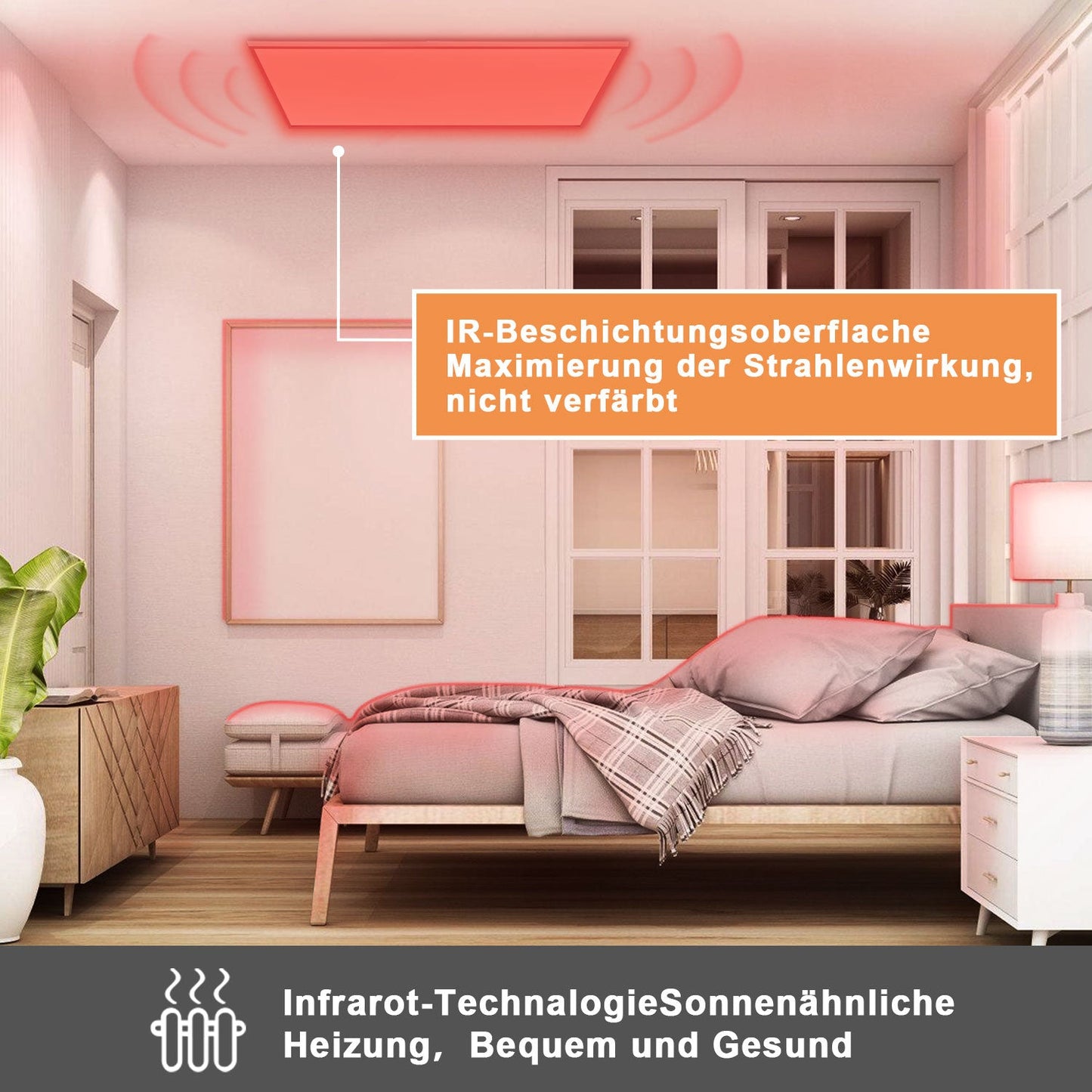 Infrarotheizung Elektroheizer Decke WIFI 360/770W