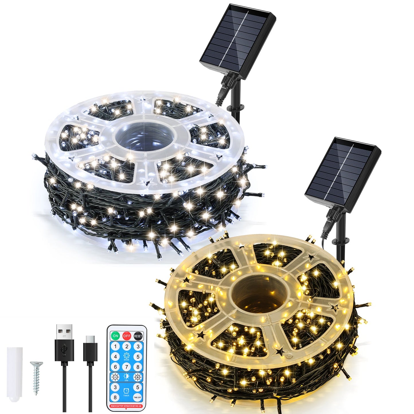 Solar Lichterkette mit Fernbedienung 30m-100m