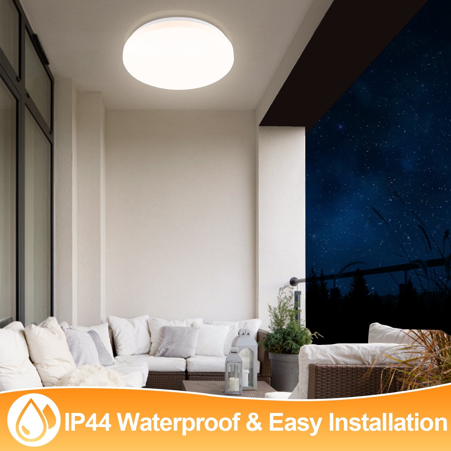 18W LED Deckenleuchte Neutralweiß mit Bewegungsmelder
