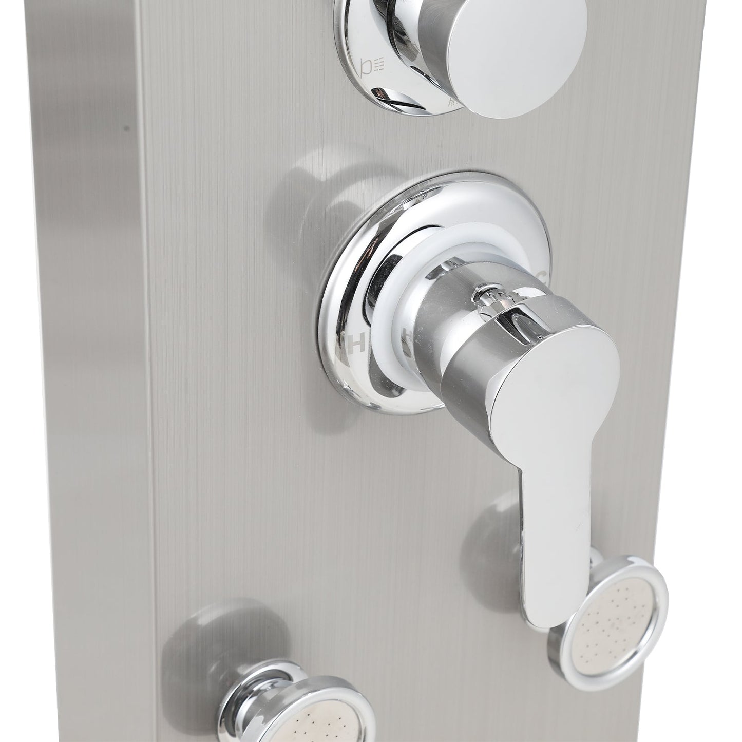 Duschpaneel Wandduschpaneel 5 Funktionen Edelstahl Silber