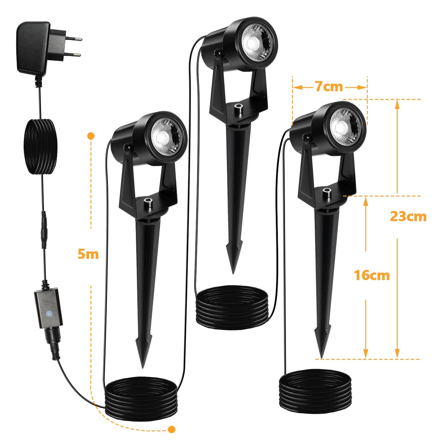 LED Gartenbeleuchtung RGB 6er Set