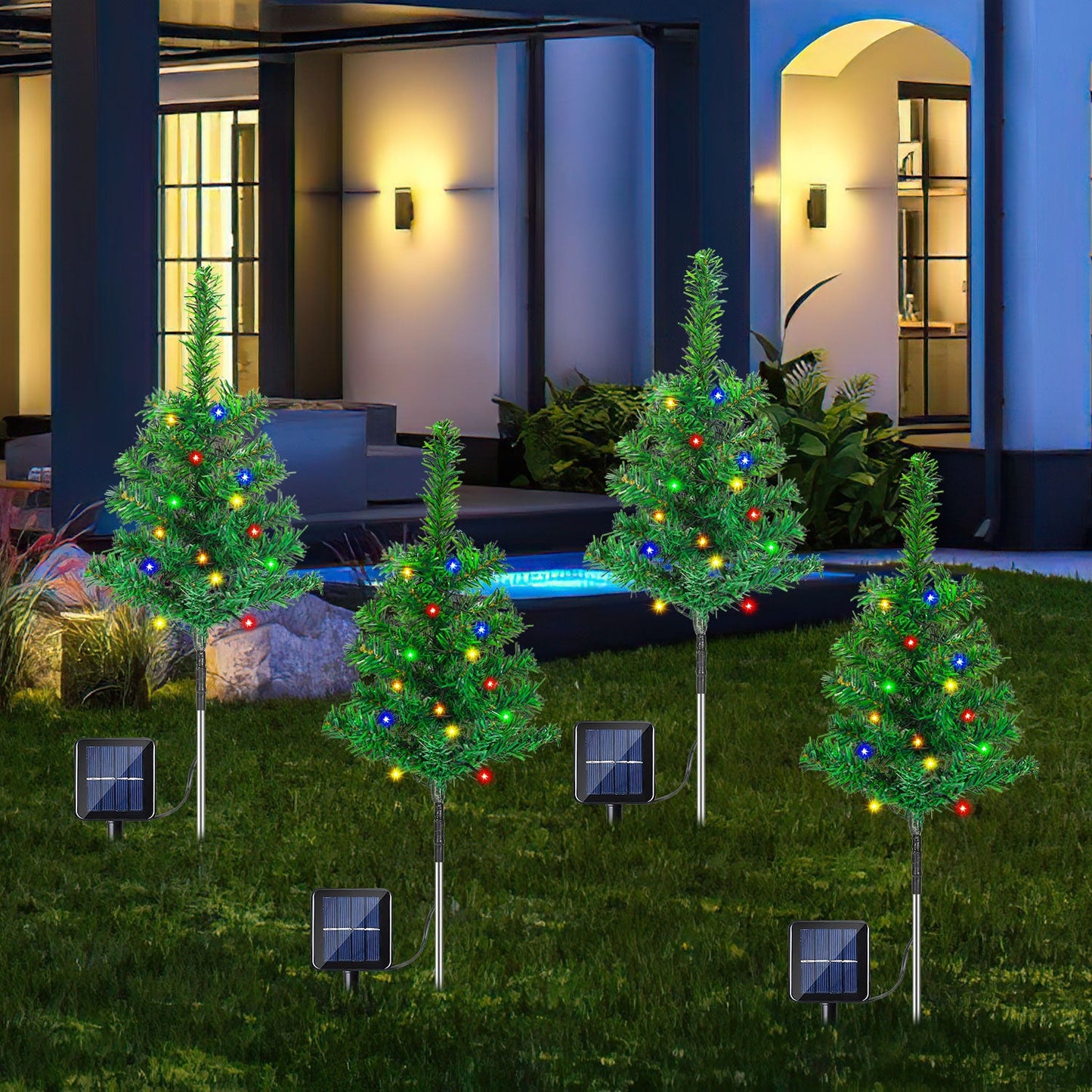LED Solar Weihnachtsbaum Weihnachtsdeko 4/8 PCS