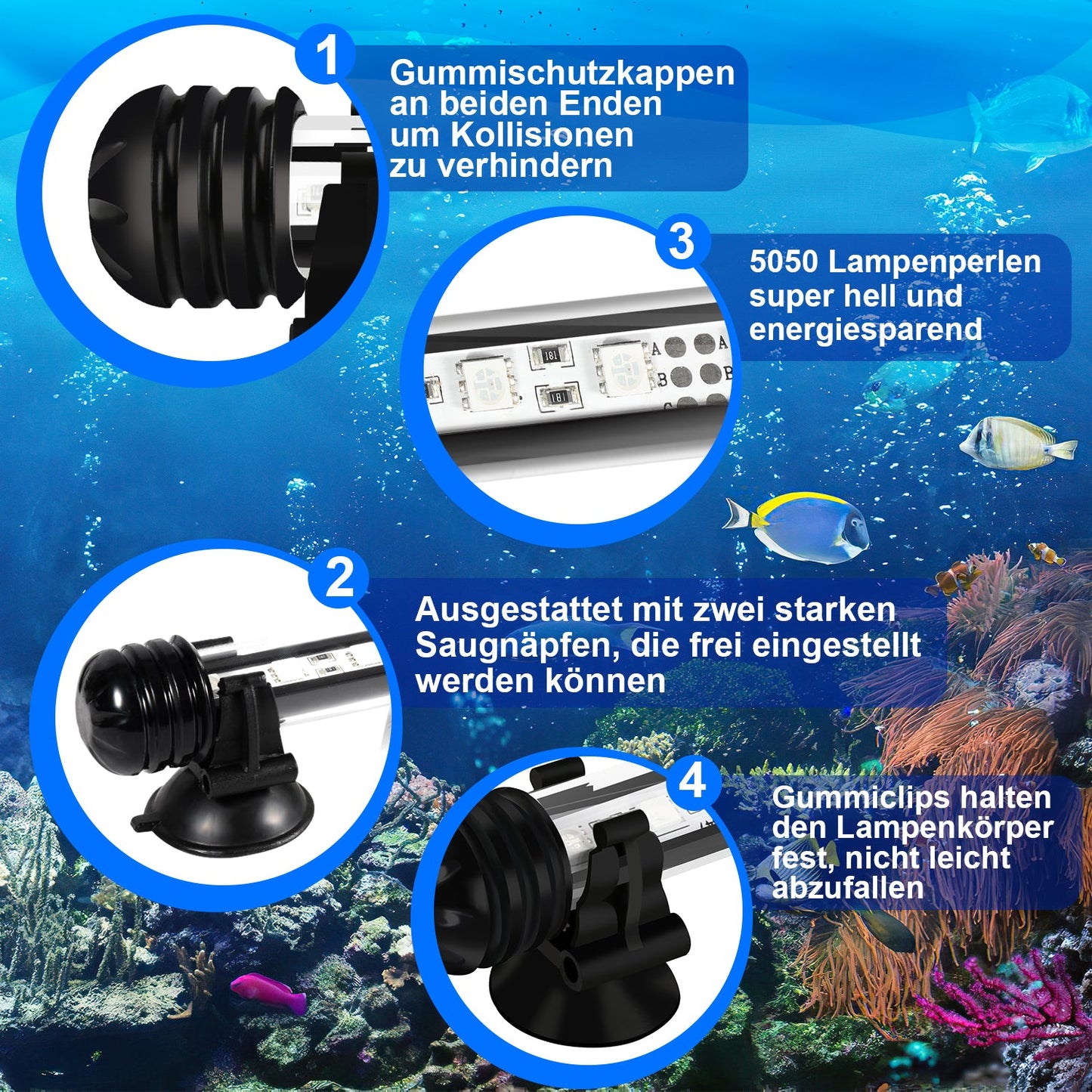 LED Aquarium Beleuchtung IP67 RGB Timing-Funktion