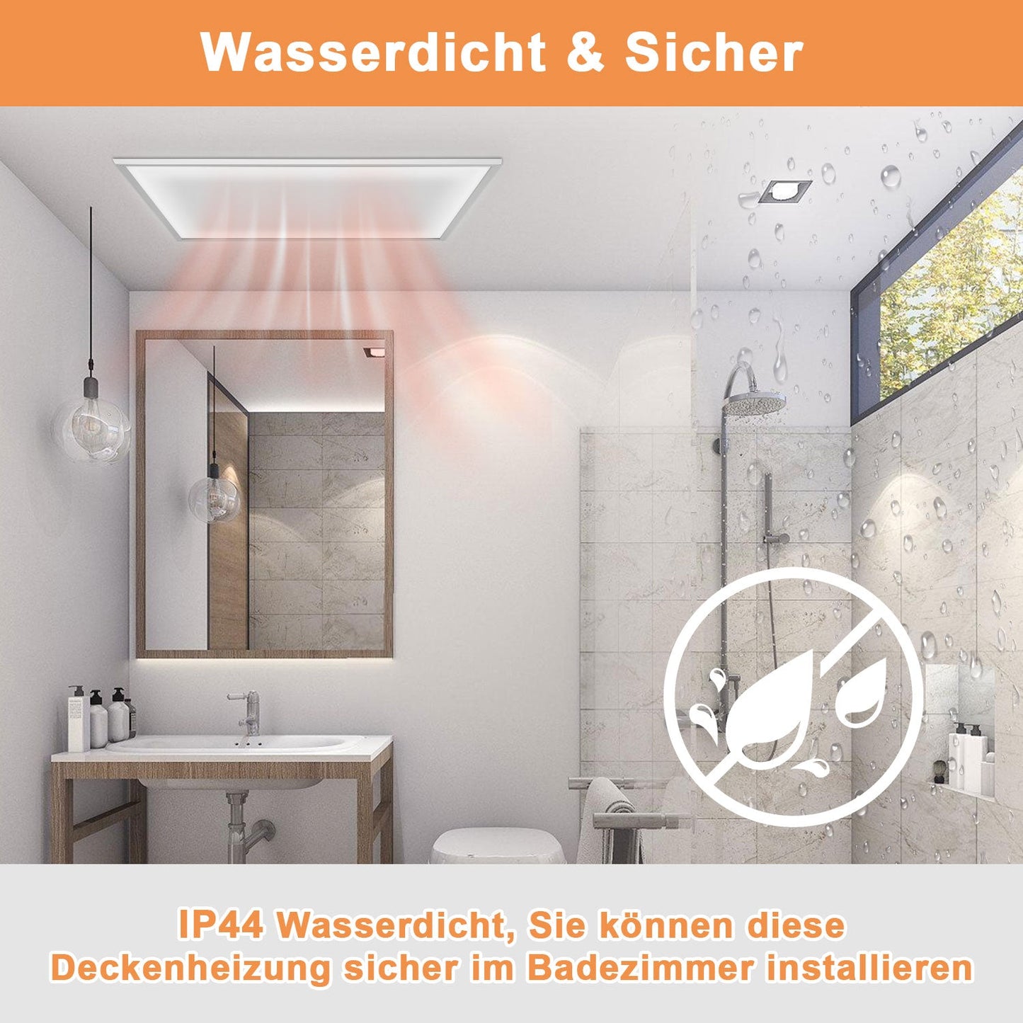 Infrarotheizung Elektroheizer Decke WIFI 360/770W