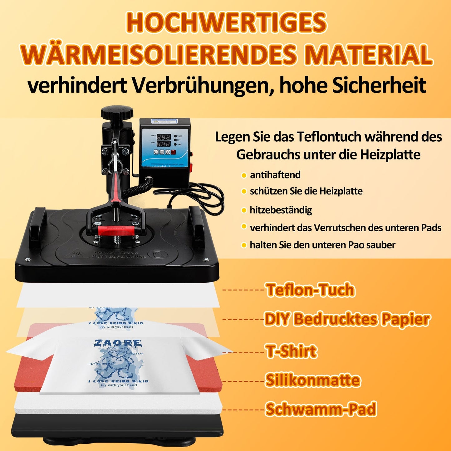 Transferpresse Hitzepresse 8 IN 1 1250W