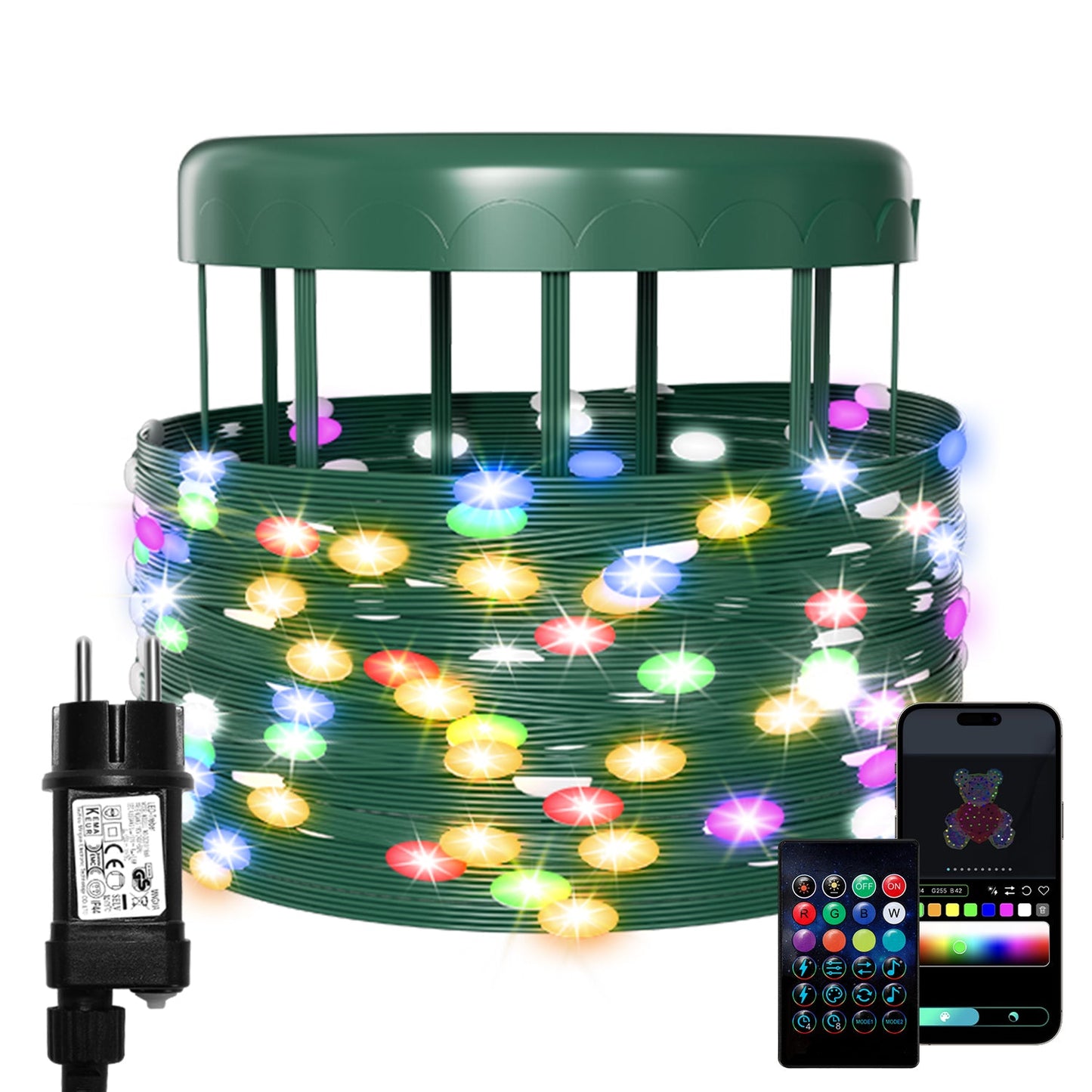 Christbaumbeleuchtung mit APP-Kontrolle 160 LEDs IP67