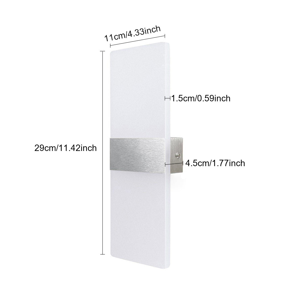 LED Wandleuchte 6W/12W Weiß /Warmweiß