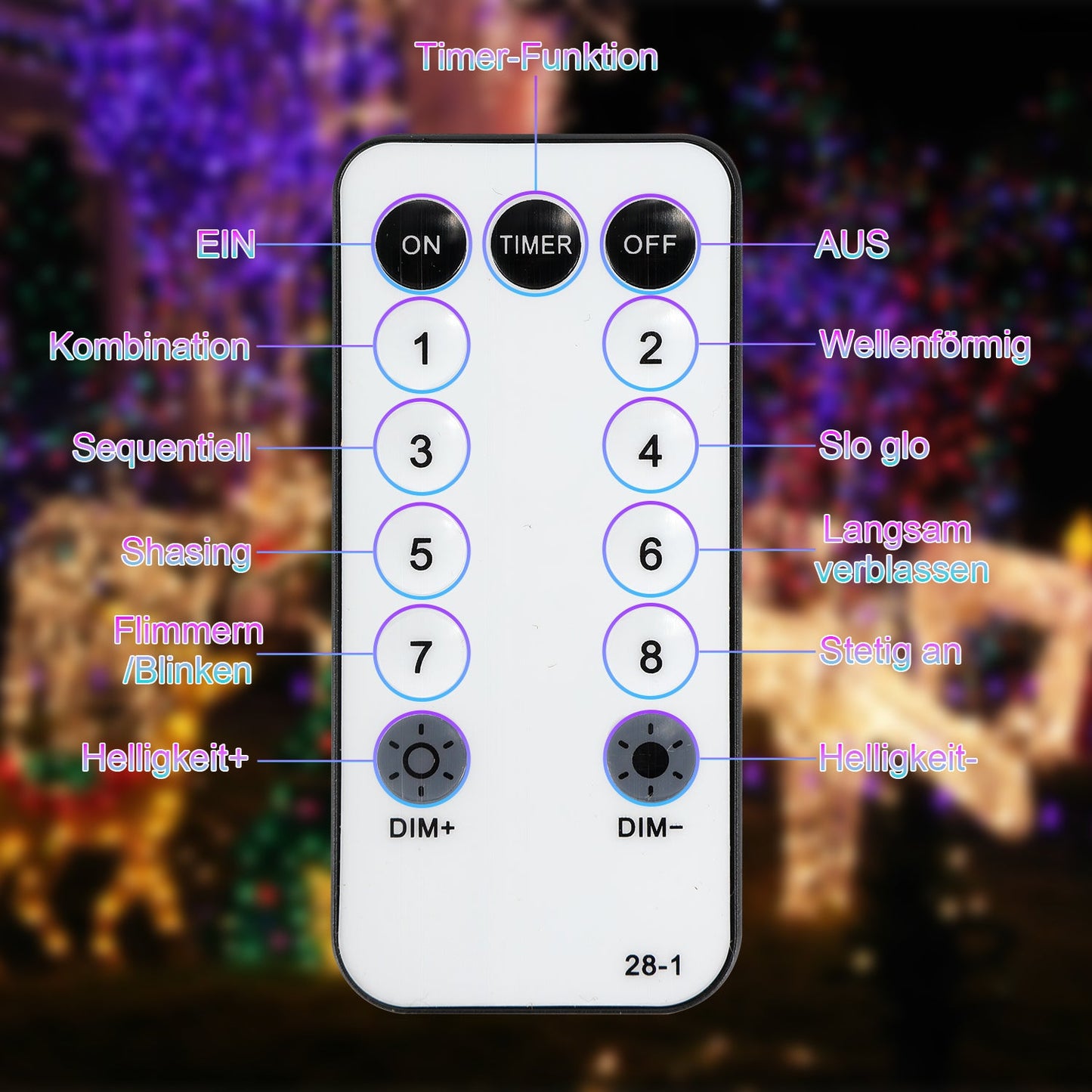 LED Lichterschlauch Aussen mit Fernbedienung und Timer