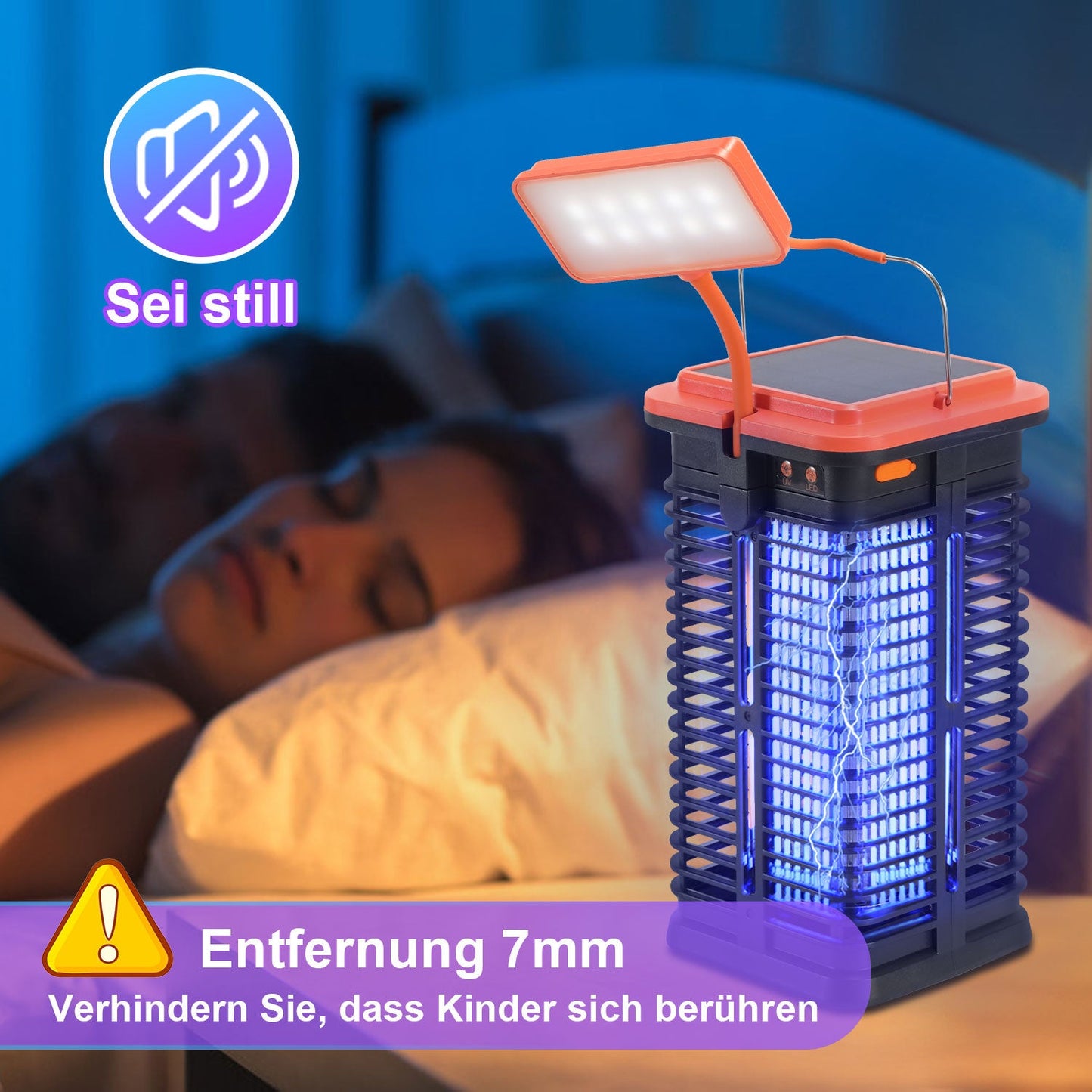 Insektenvernichter Elektrisch Solar 1500V