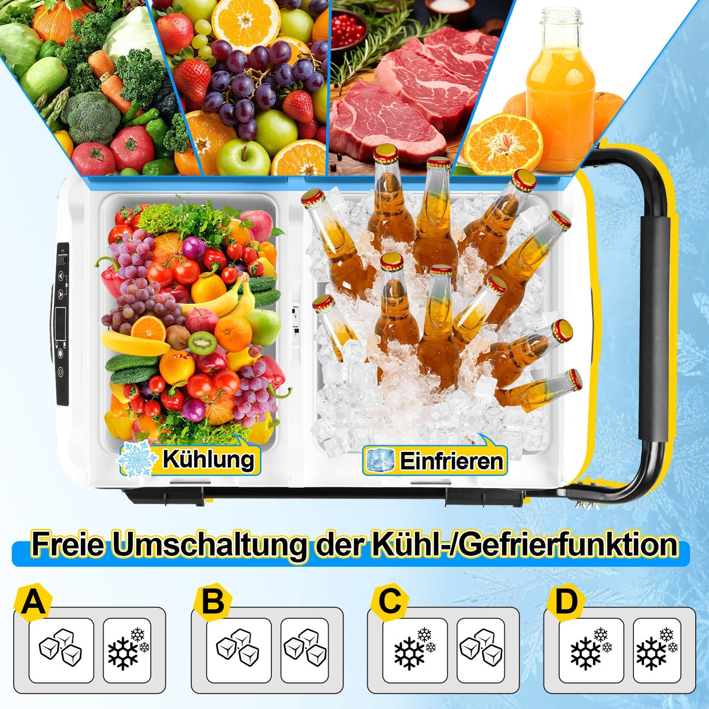 Kompressor Kühlbox Kühlschrank 50L KFZ APP