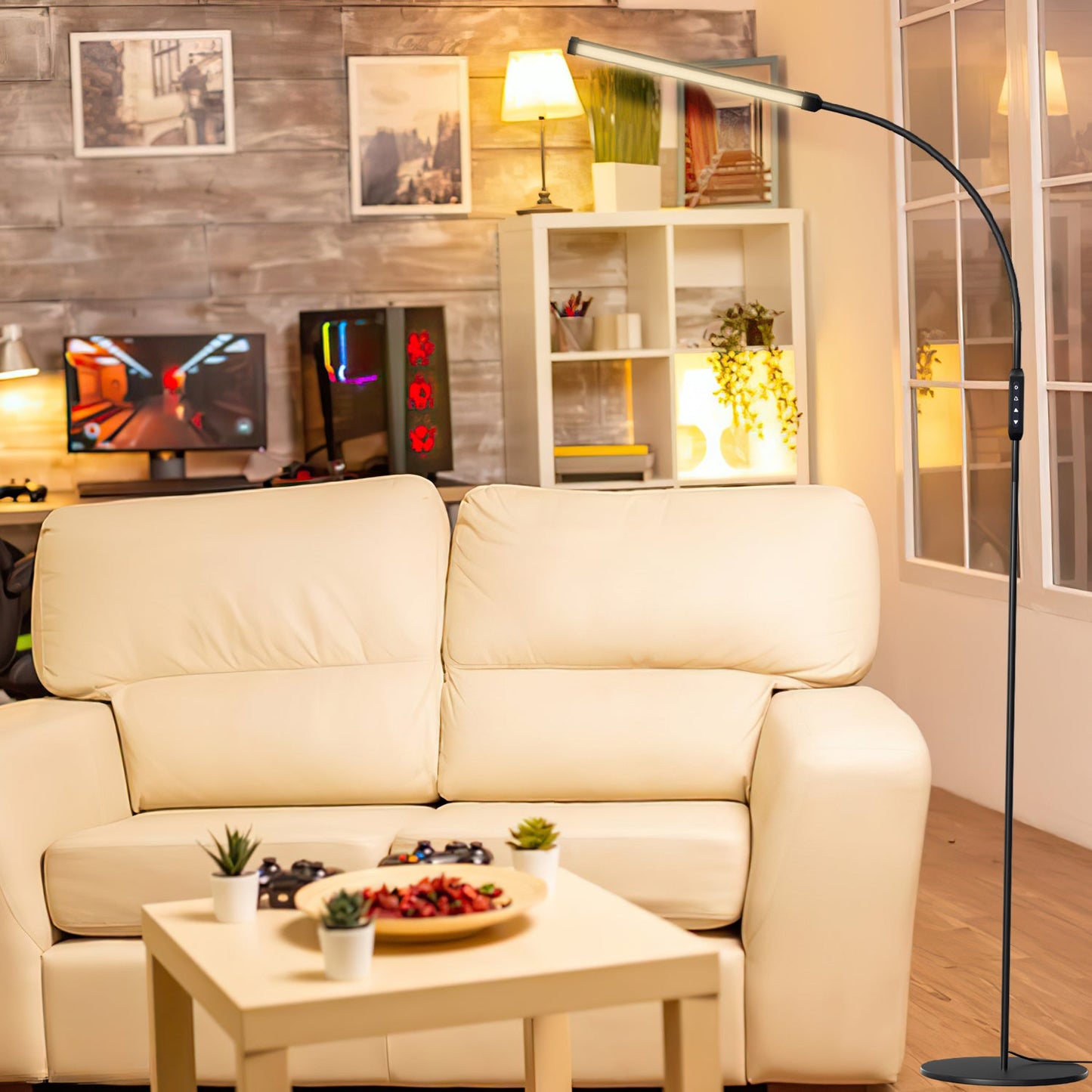 Dimmbar Stehlampe 9W mit Fernbedienung