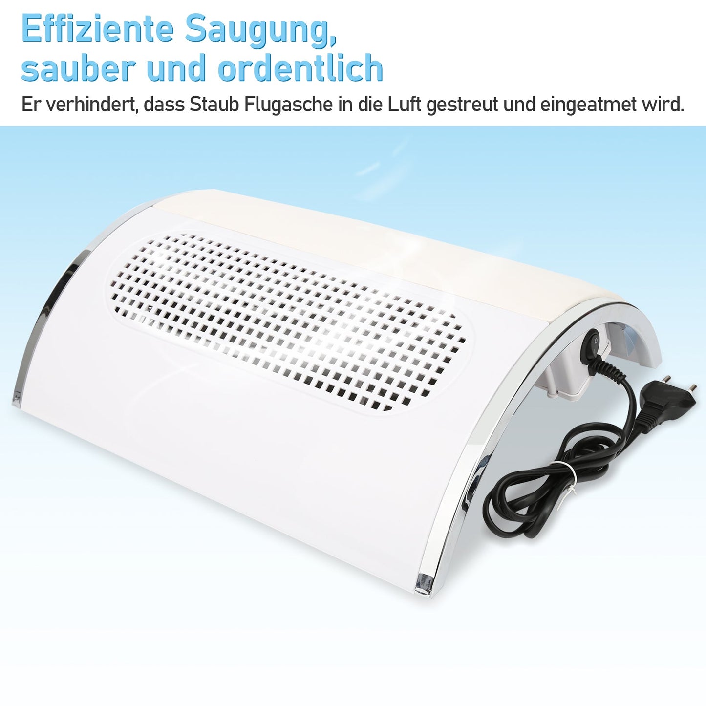 Nagelstaubabsauger mit 3 Lüfter und 2 Staub