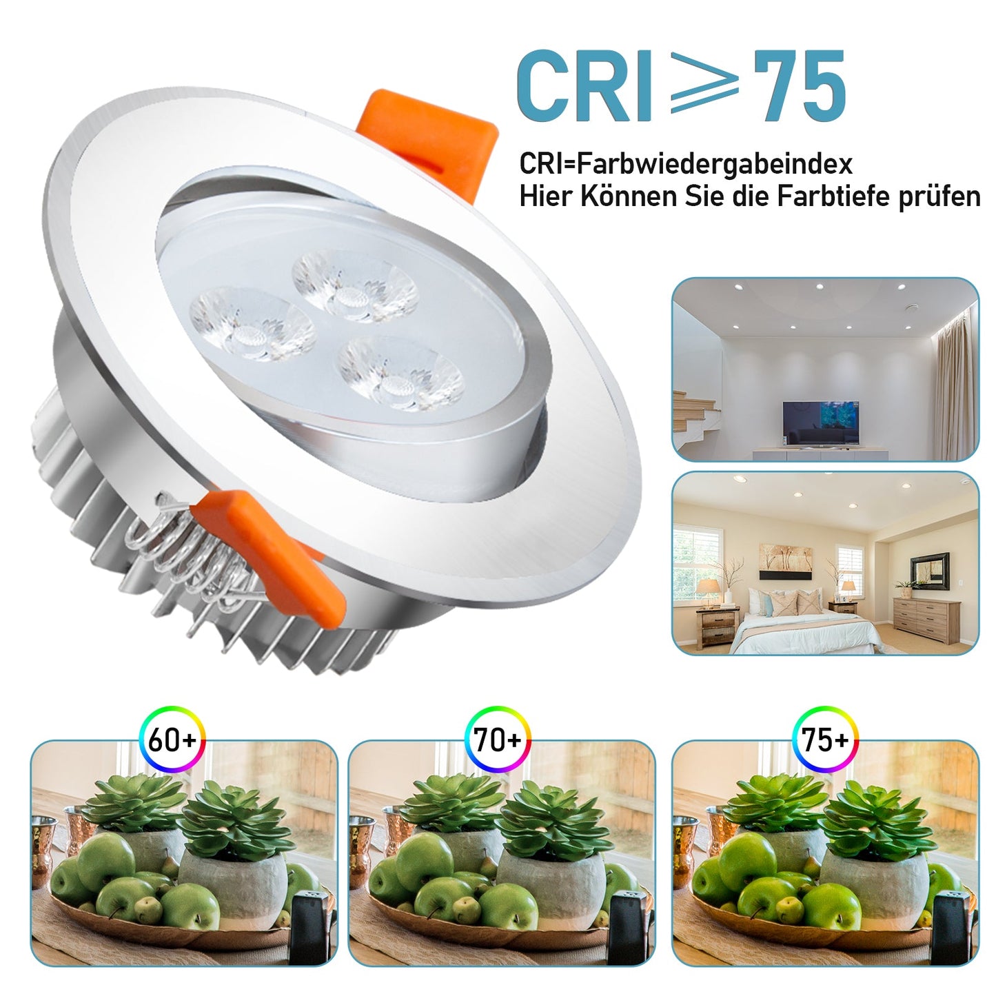 LED Einbaustrahler 3W/5W/7W Kaltweiß/Warmweiß