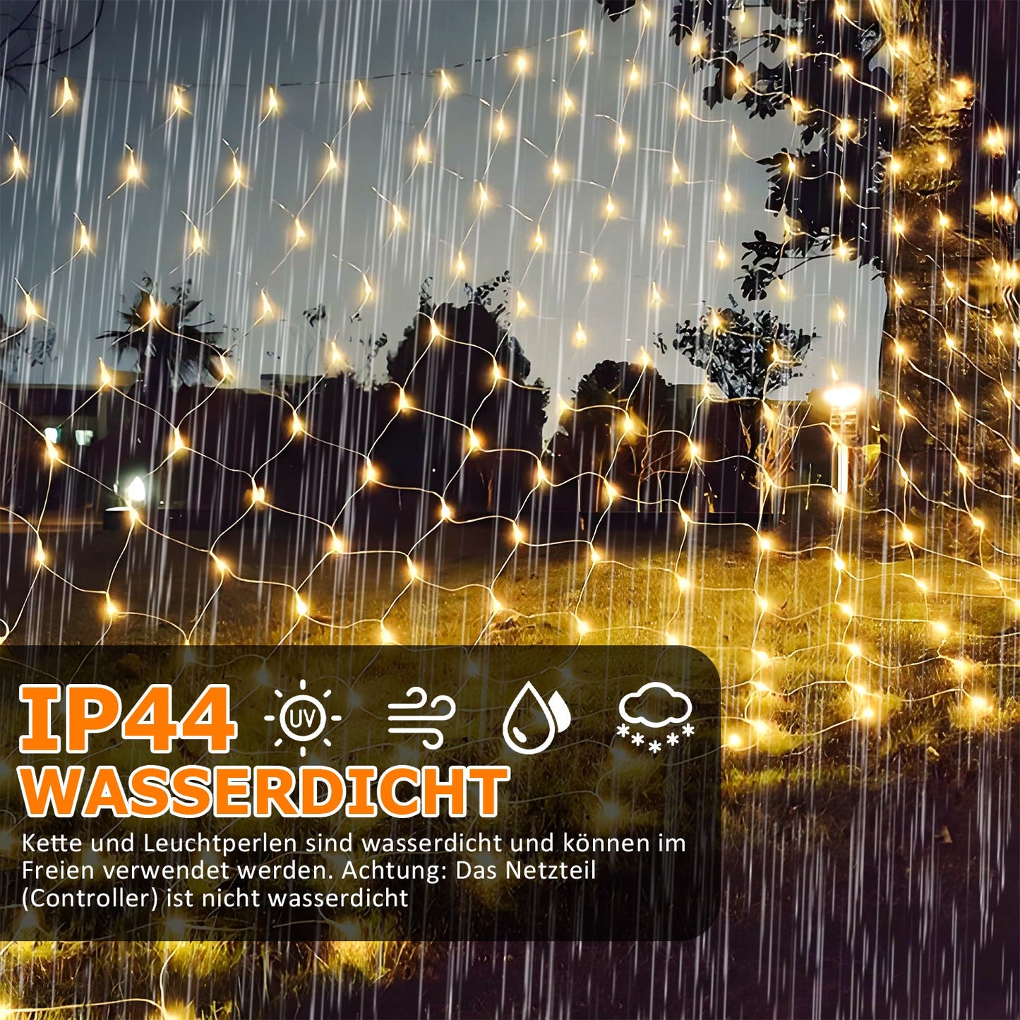 LED Lichternetz Wasserdicht IP44