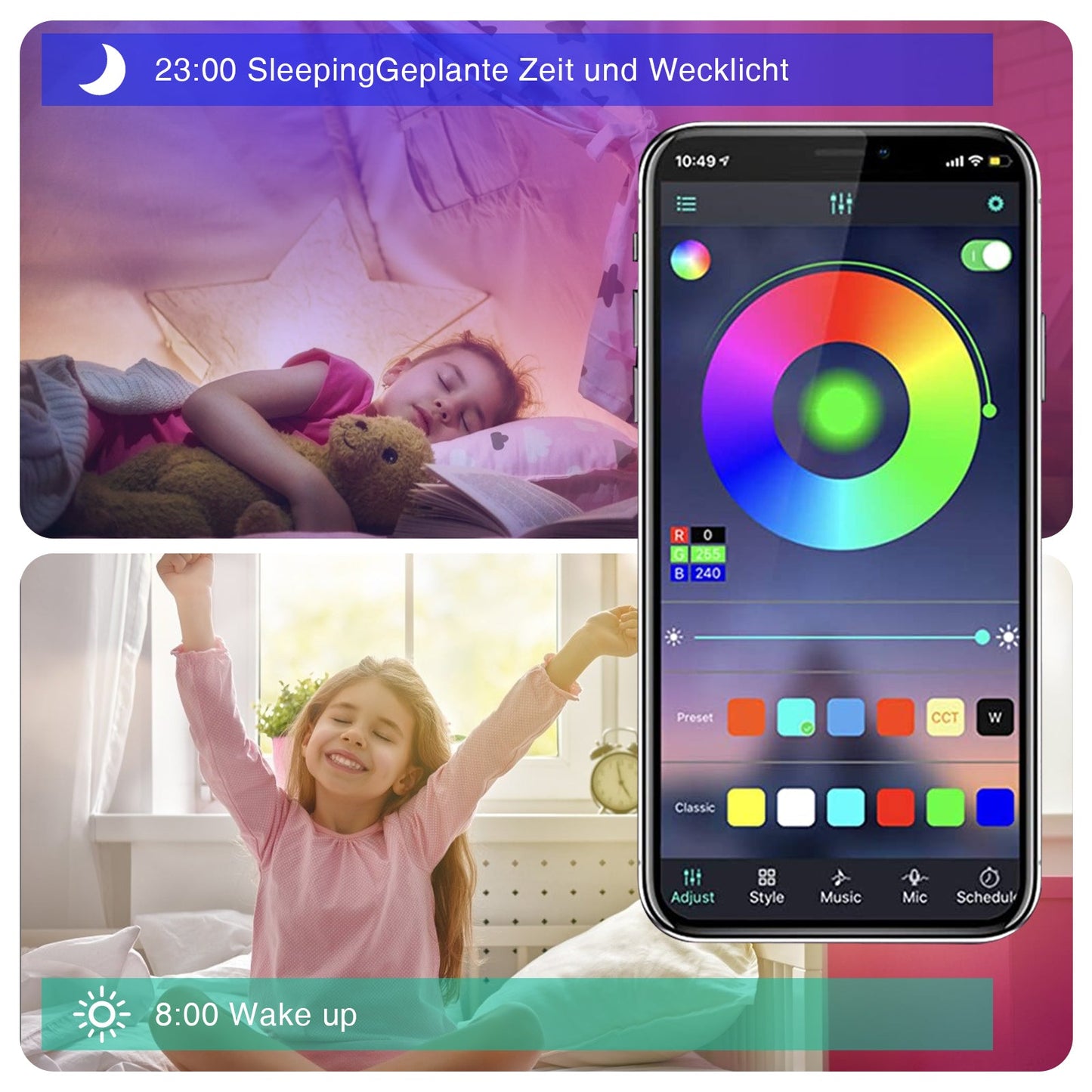 Led Strip 10m/20m funktioniert mit Alexa und Google Assistant