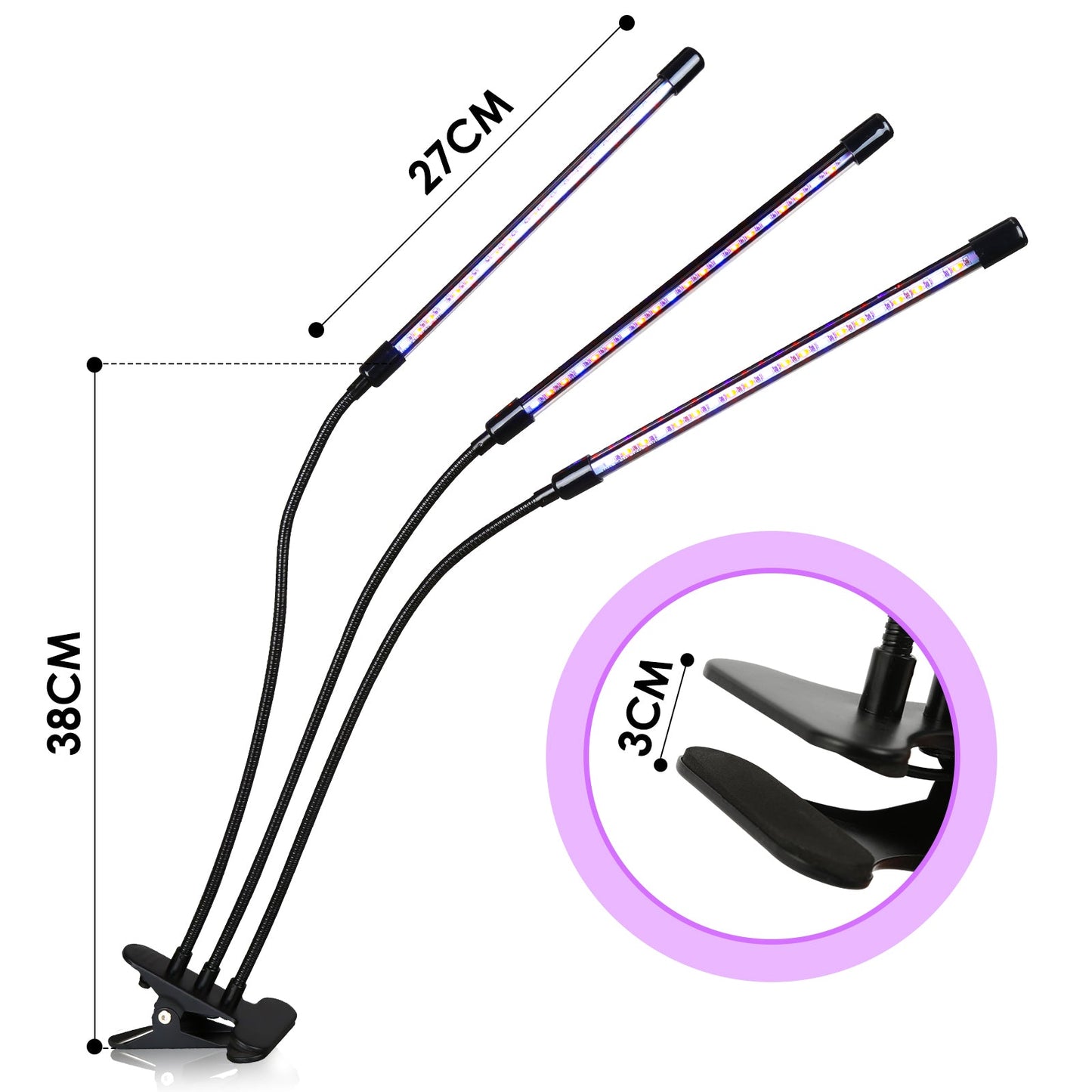 LED Pflanzenlampe Vollspektrum 30W/40W