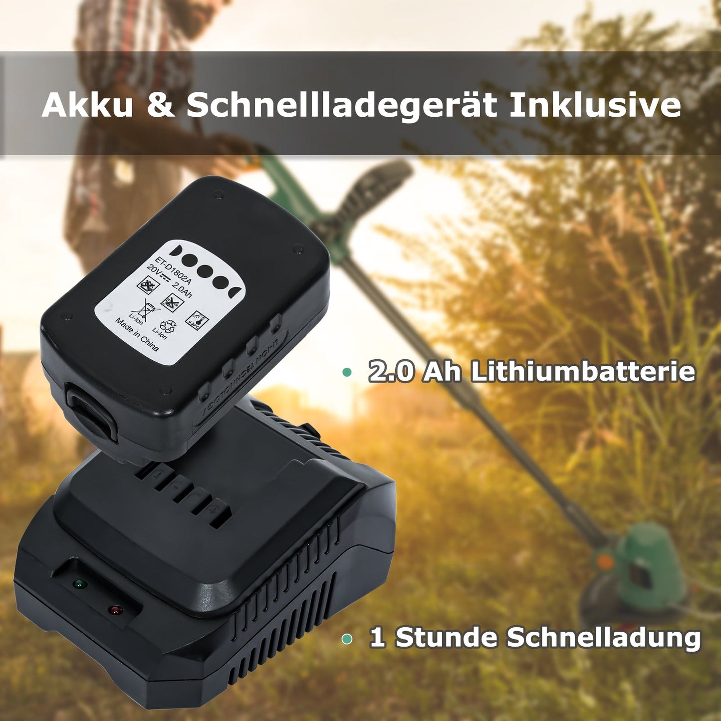 Rasentrimmer Akku 20 V/2.0 Ah