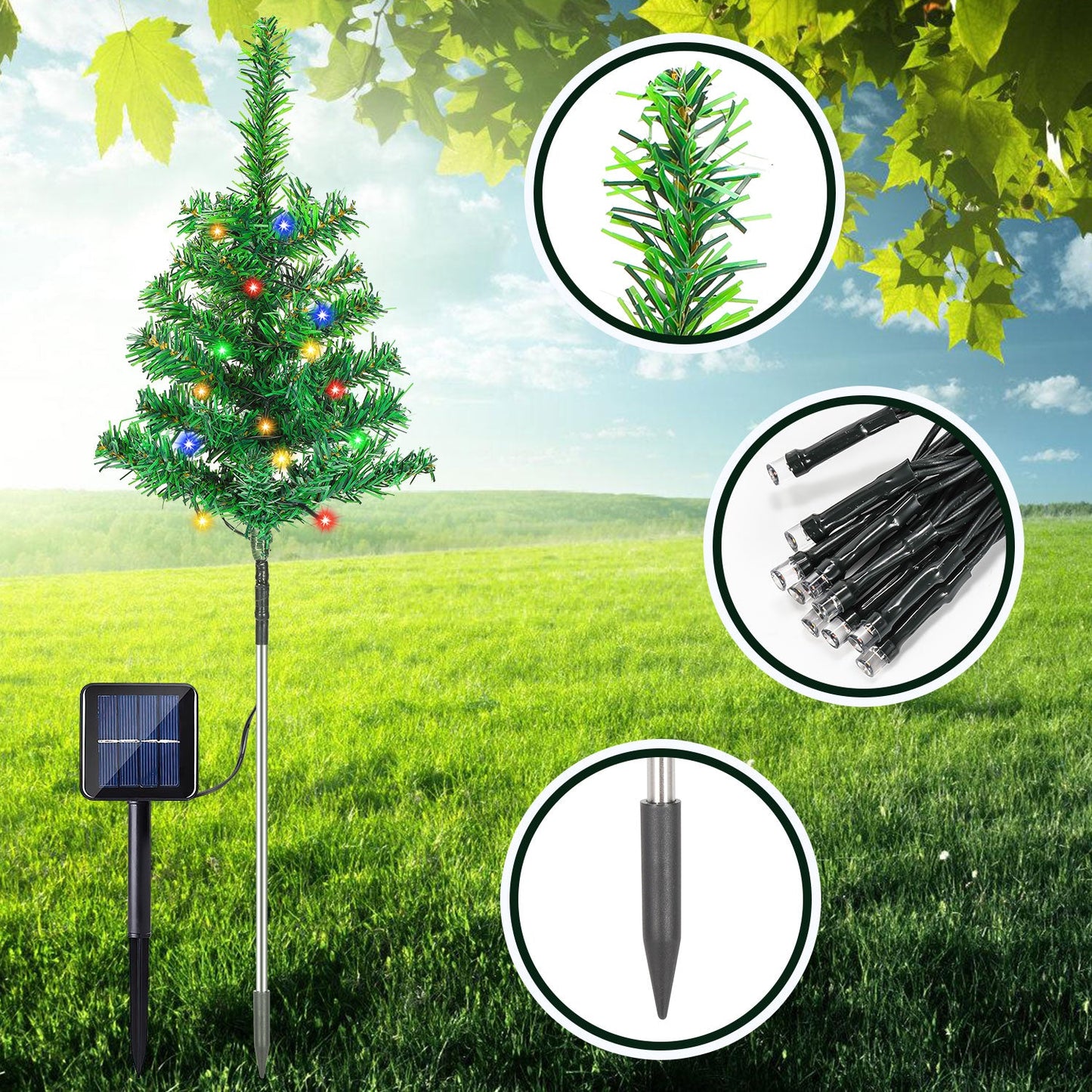 LED Solar Weihnachtsbaum Weihnachtsdeko 4/8 PCS