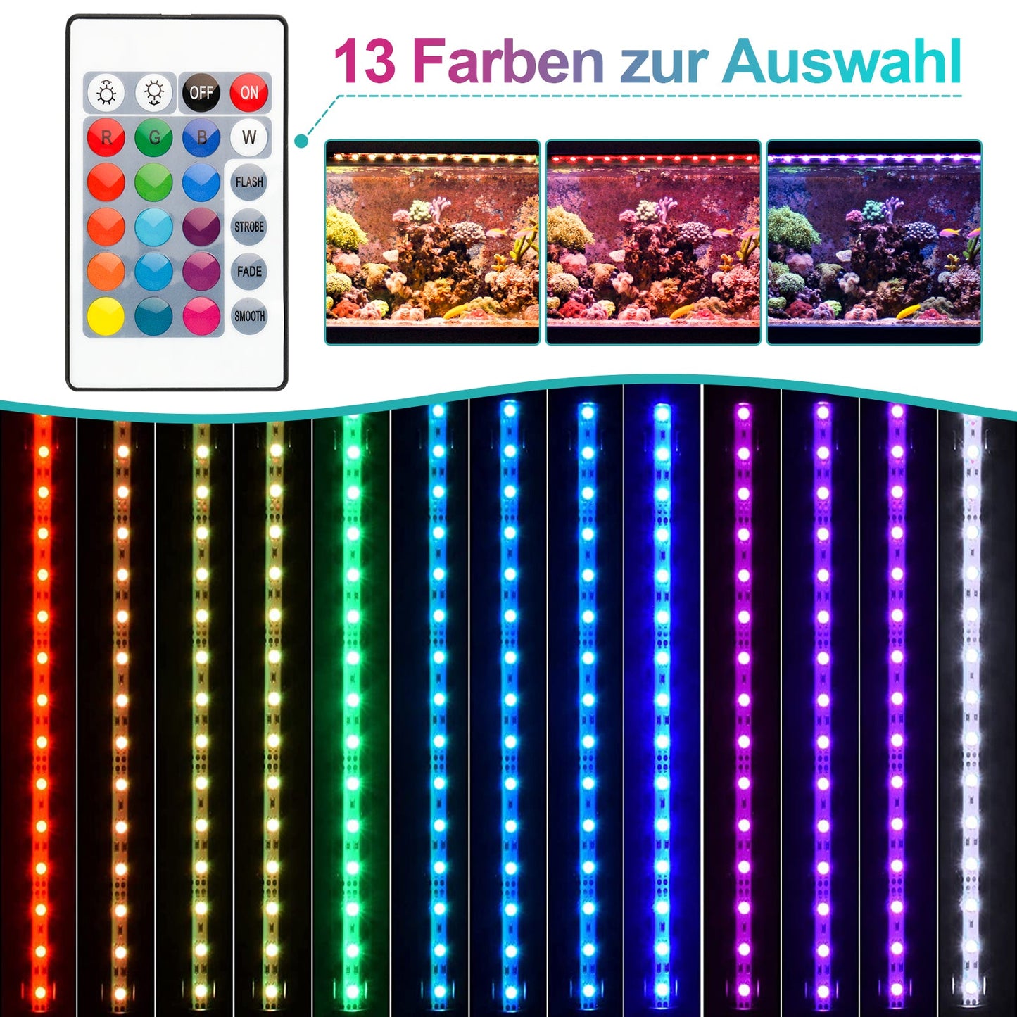 LED Aquarium Beleuchtung RGB Wasserdicht