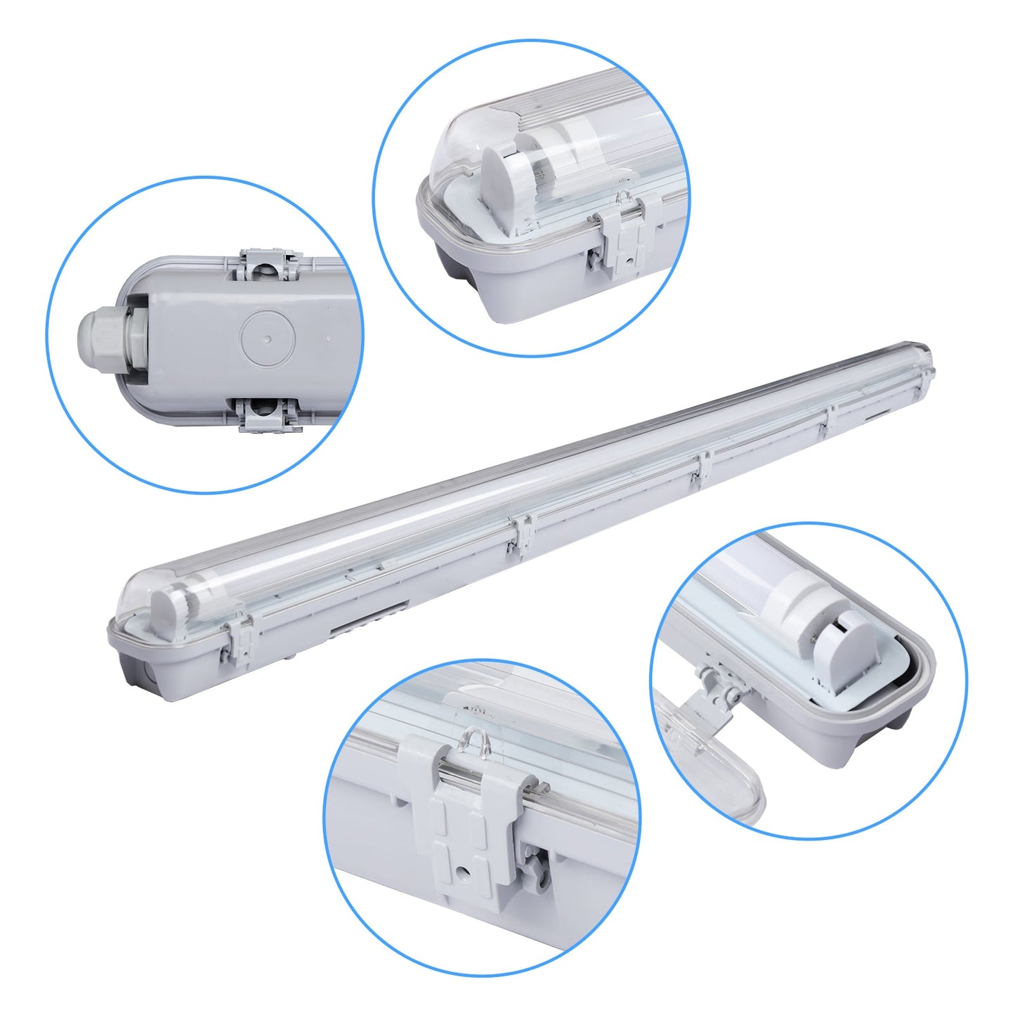 LED Feuchtraumleuchte T8 150cm Kaltweiß 24W
