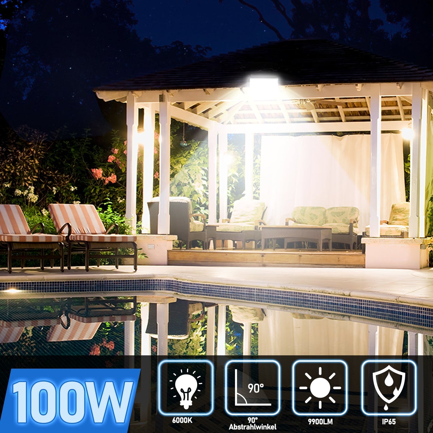 LED Außenstrahler Kaltweiß IP65 50W-200W