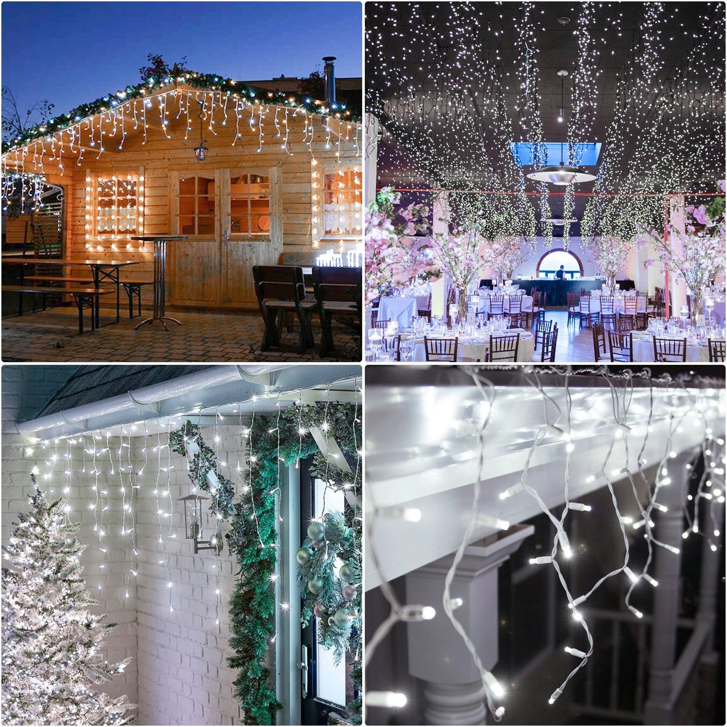LED Eisregen Lichterkette 200/400/600 LEDs