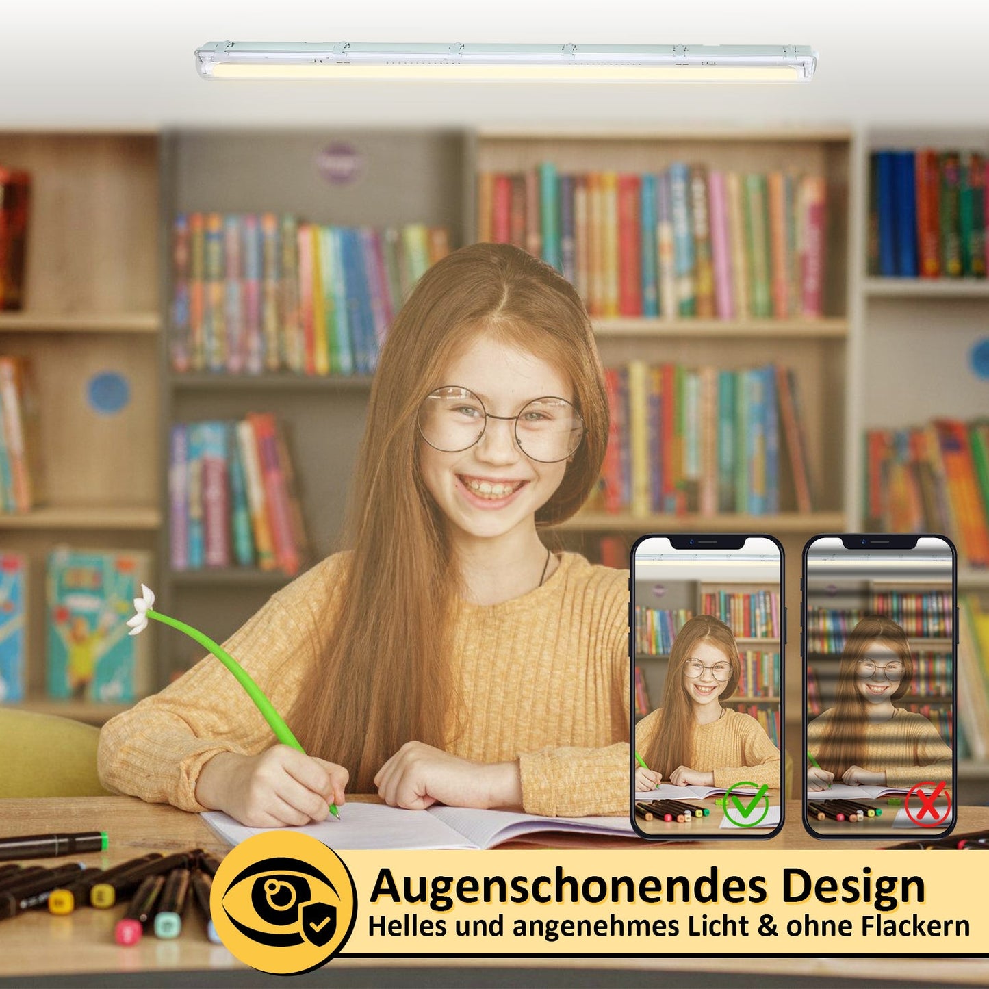LED Feuchtraumleuchte 18W Neutralweiß 120cm T8