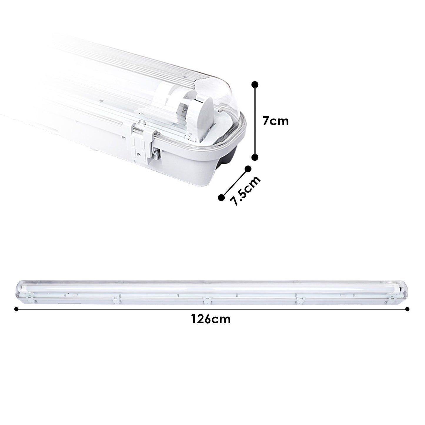 LED Feuchtraumleuchte T8 120cm Neutralweiß 18W