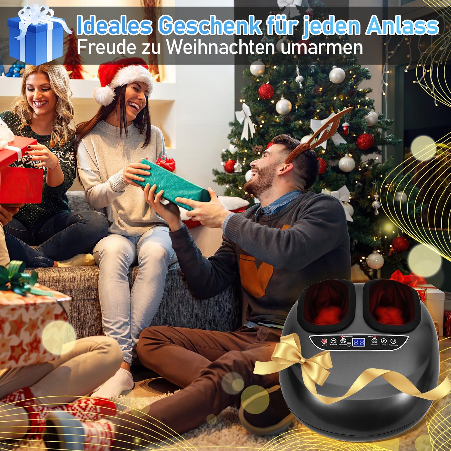 Fußmassagegerät mit Heizfunktion Knetmassage