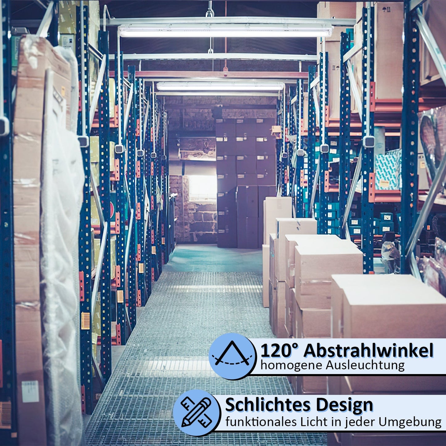 LED Feuchtraumleuchte 24W Kaltweiß 150cm T8