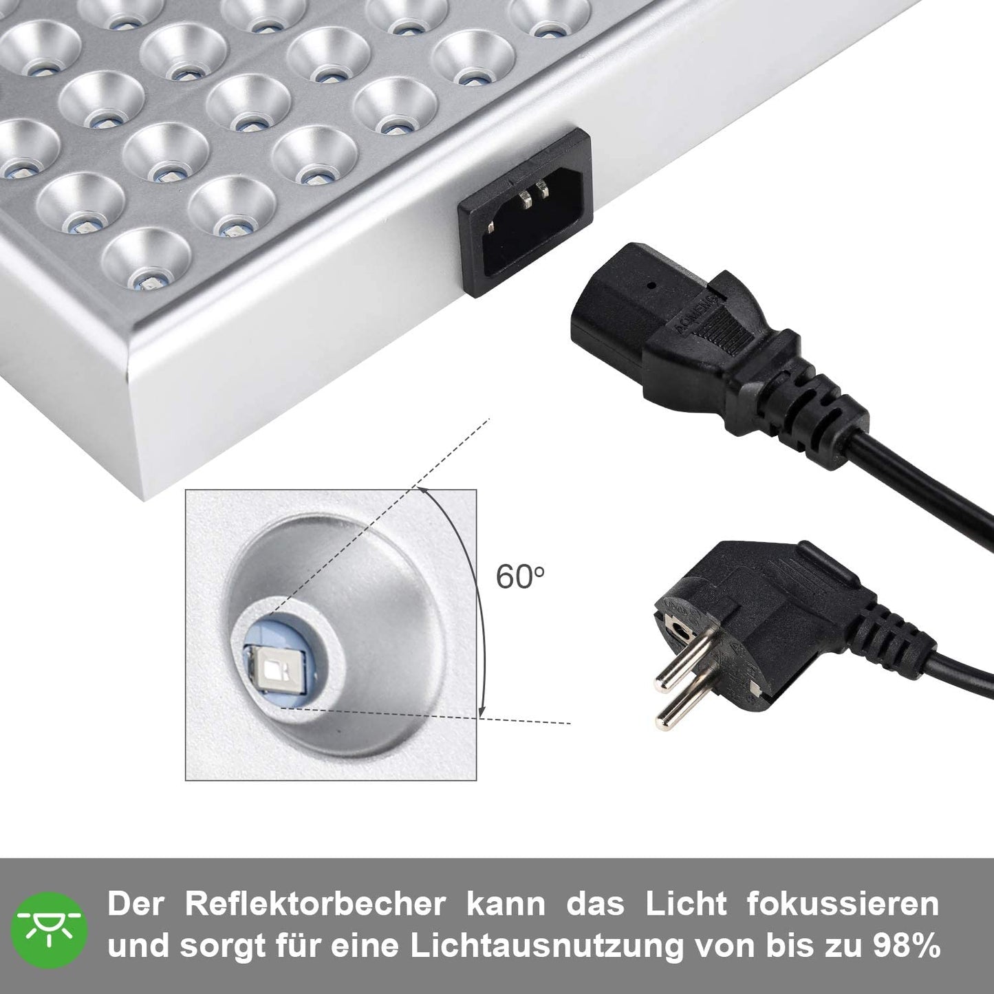 Pflanzenlampe Vollspektrum 15W/45W