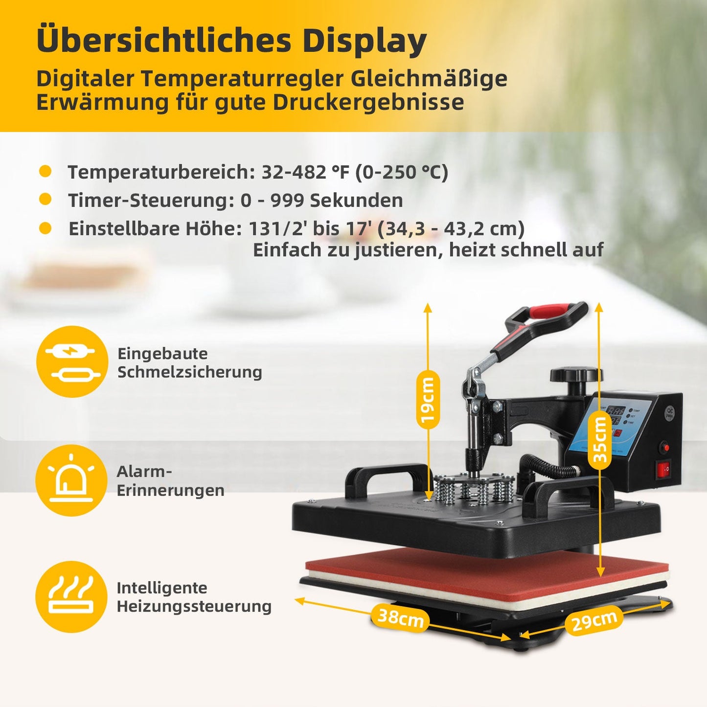Transferpresse Hitzepresse 8 IN 1 1250W