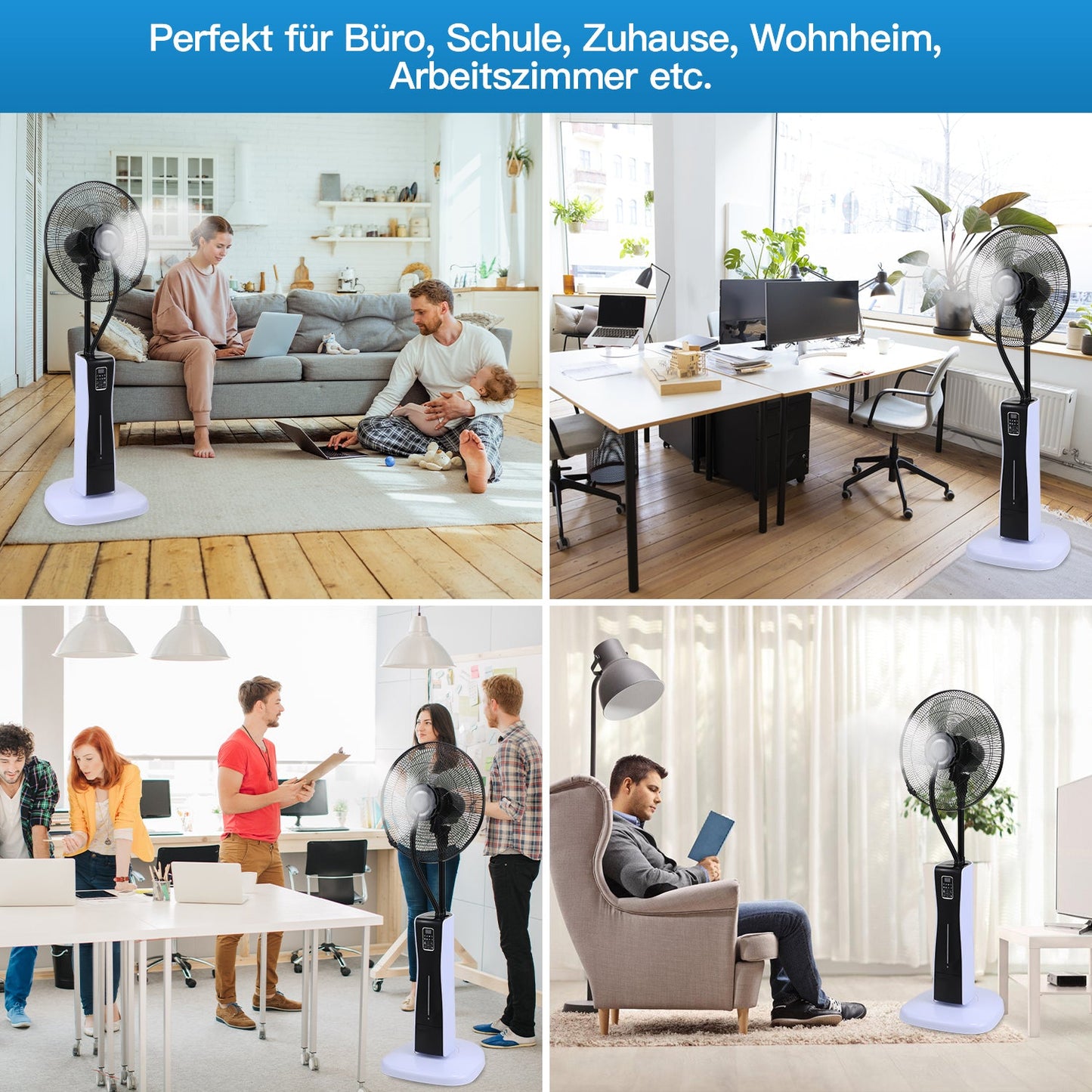 Standventilator mit Wasserkühlung Ultraschall-Sprühnebel