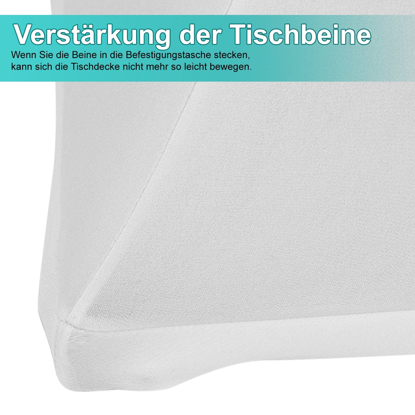 Stehtischhusse Stretch Tischdecke Weiß