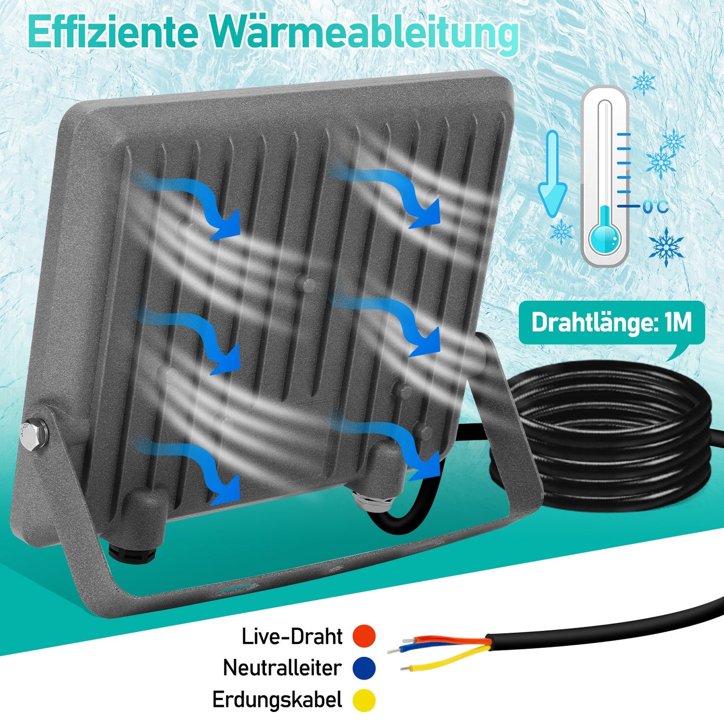 LED Außenstrahler Kaltweiß IP65 50W-200W