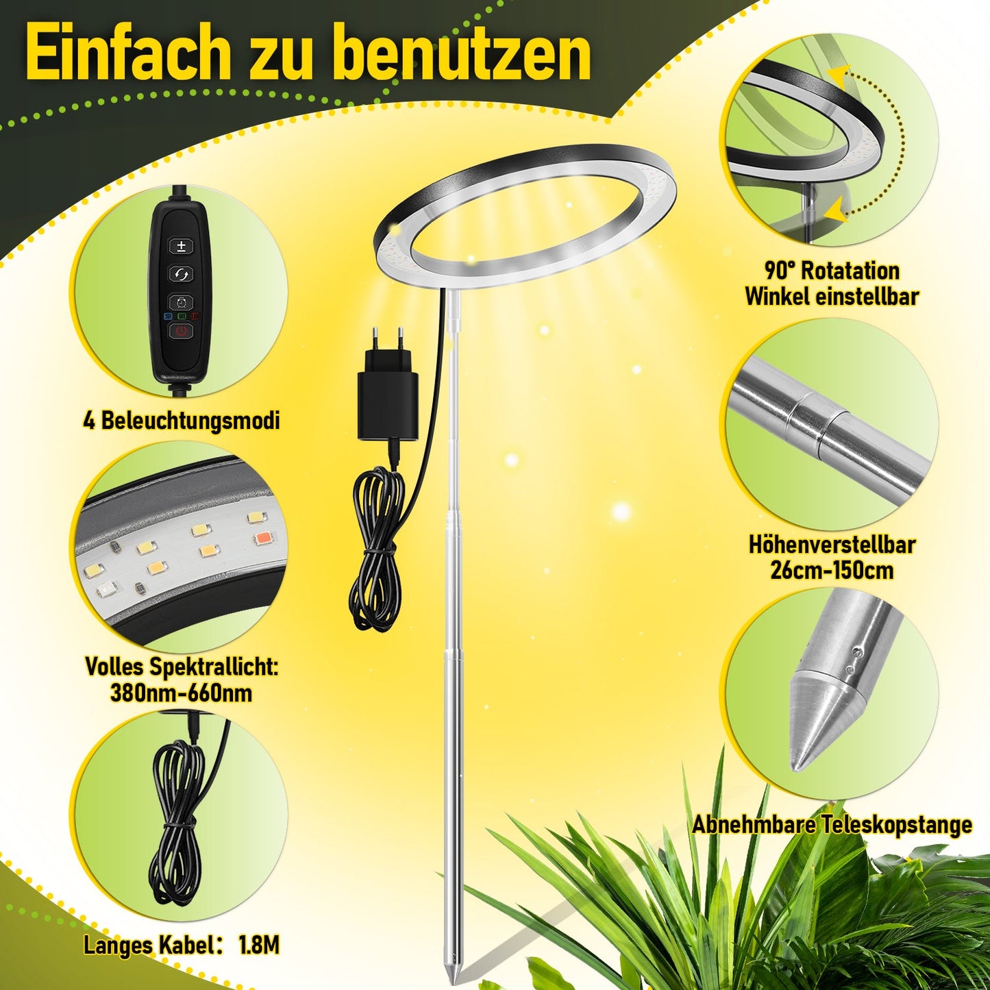 LED Pflanzenlampe 13W LED Vollspektrum