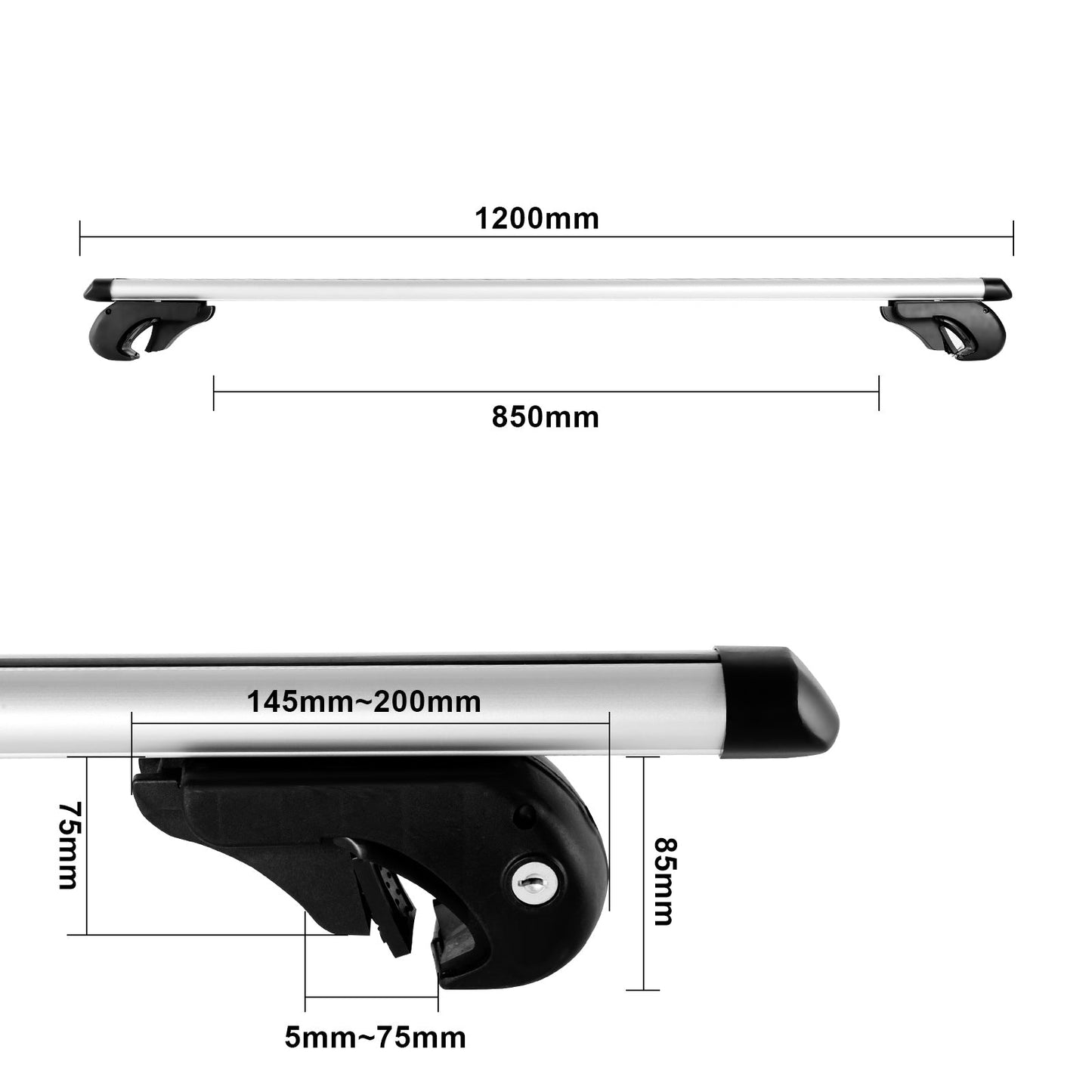 Dachträger Relingträger Universal Alu 150kg