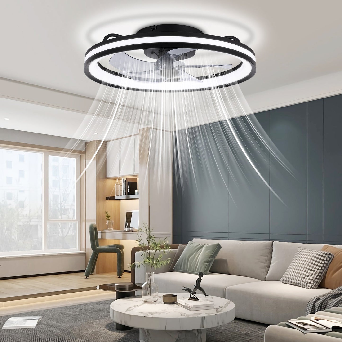 Deckenventilator Ventilator mit Fernbedienung und Beleuchtung