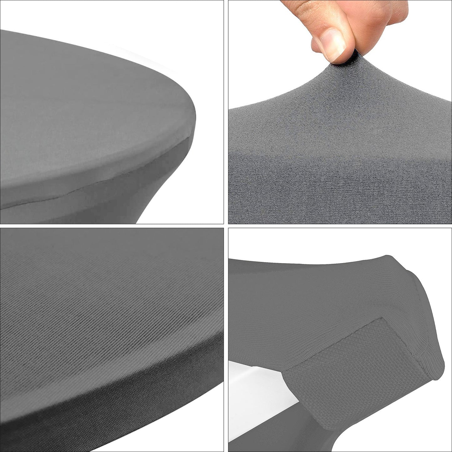 Stehtischhusse Stretch Tischdecke Grau