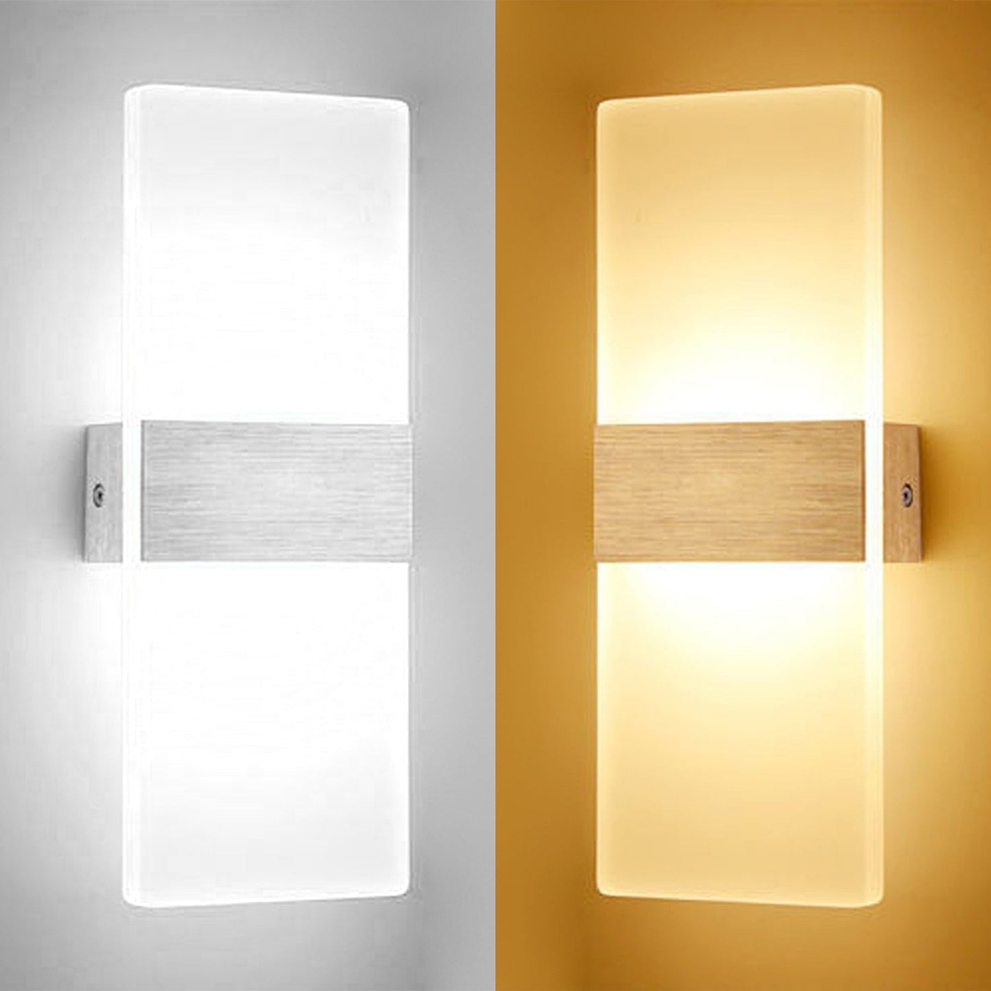 LED Wandleuchte 6W/12W Weiß /Warmweiß
