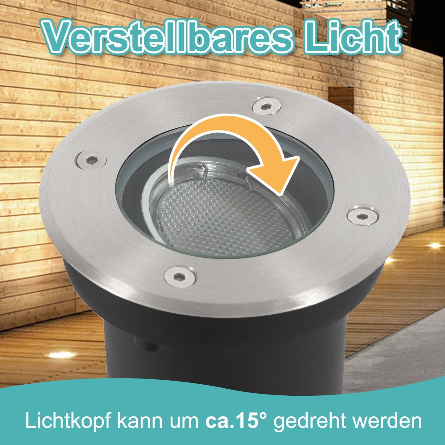 LED Bodeneinbaustrahler 3W Naturweiß mit Mattierten Ersatzlinsen