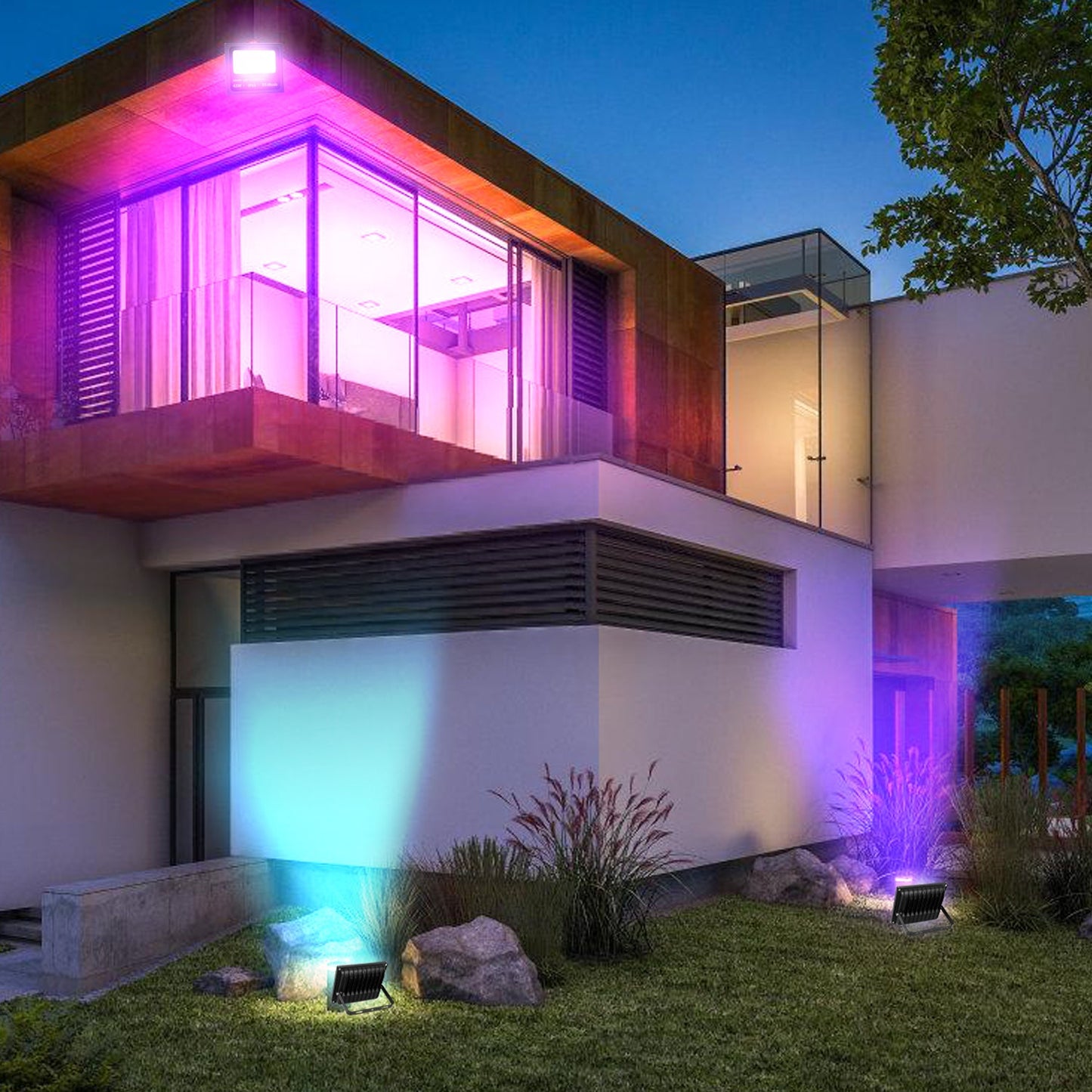 RGB LED Strahler 50W 2 Stück Bluetooth APP-Steuerung