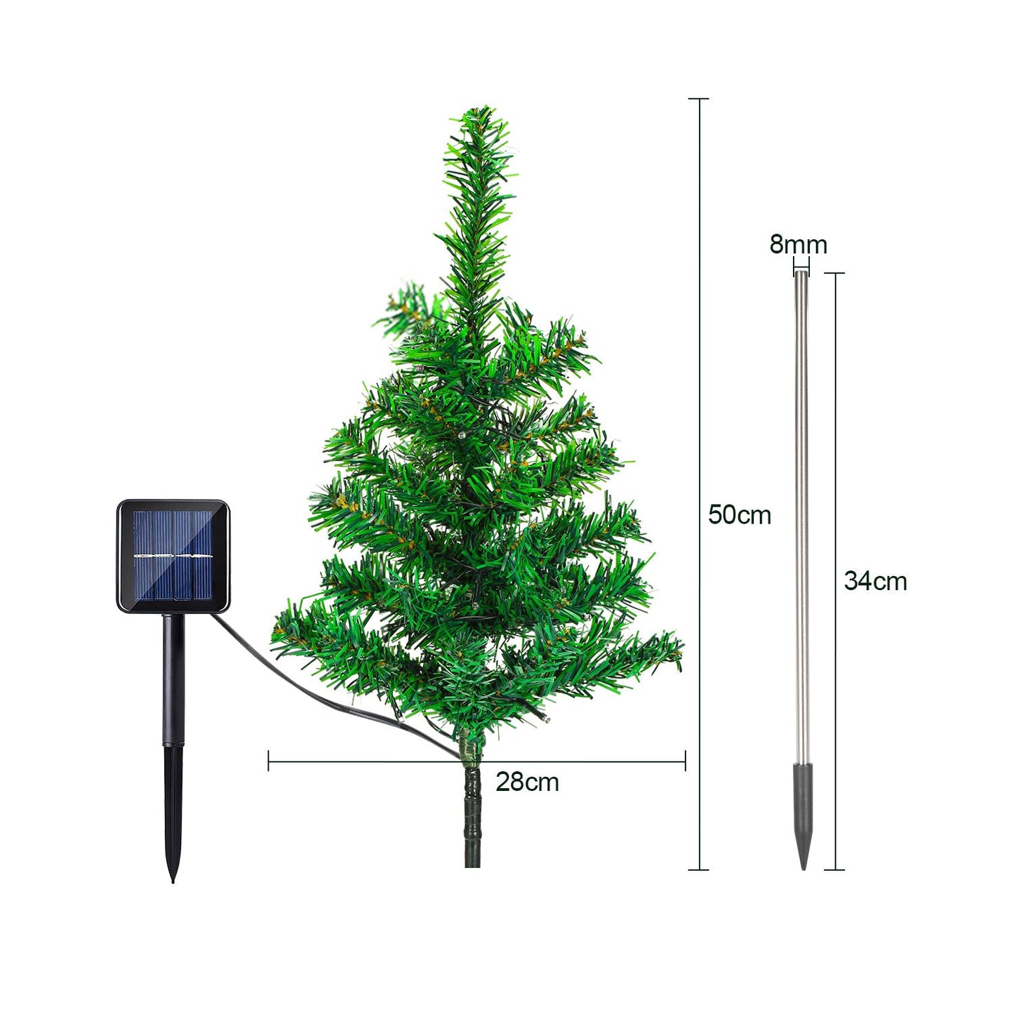LED Solar Weihnachtsbaum Weihnachtsdeko 4/8 PCS