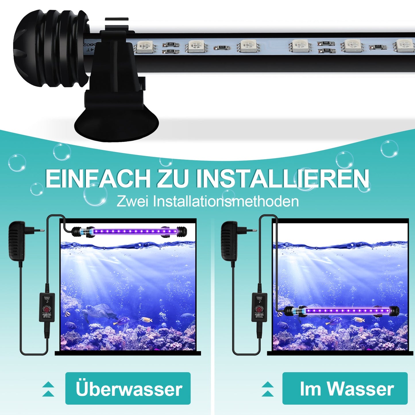 LED Aquarium Beleuchtung RGB Wasserdicht