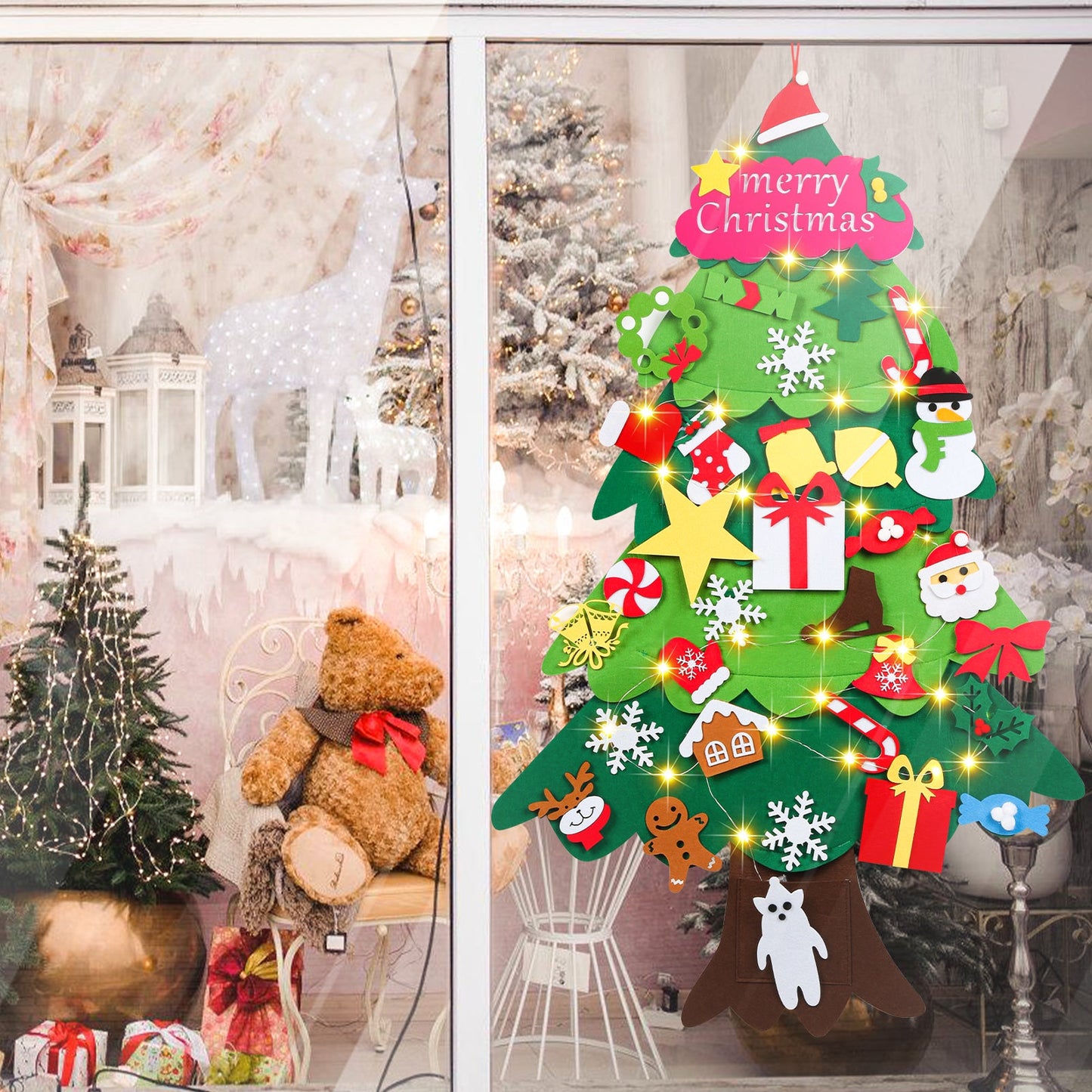 Filz LED Weihnachtsbaum 105cm DIY
