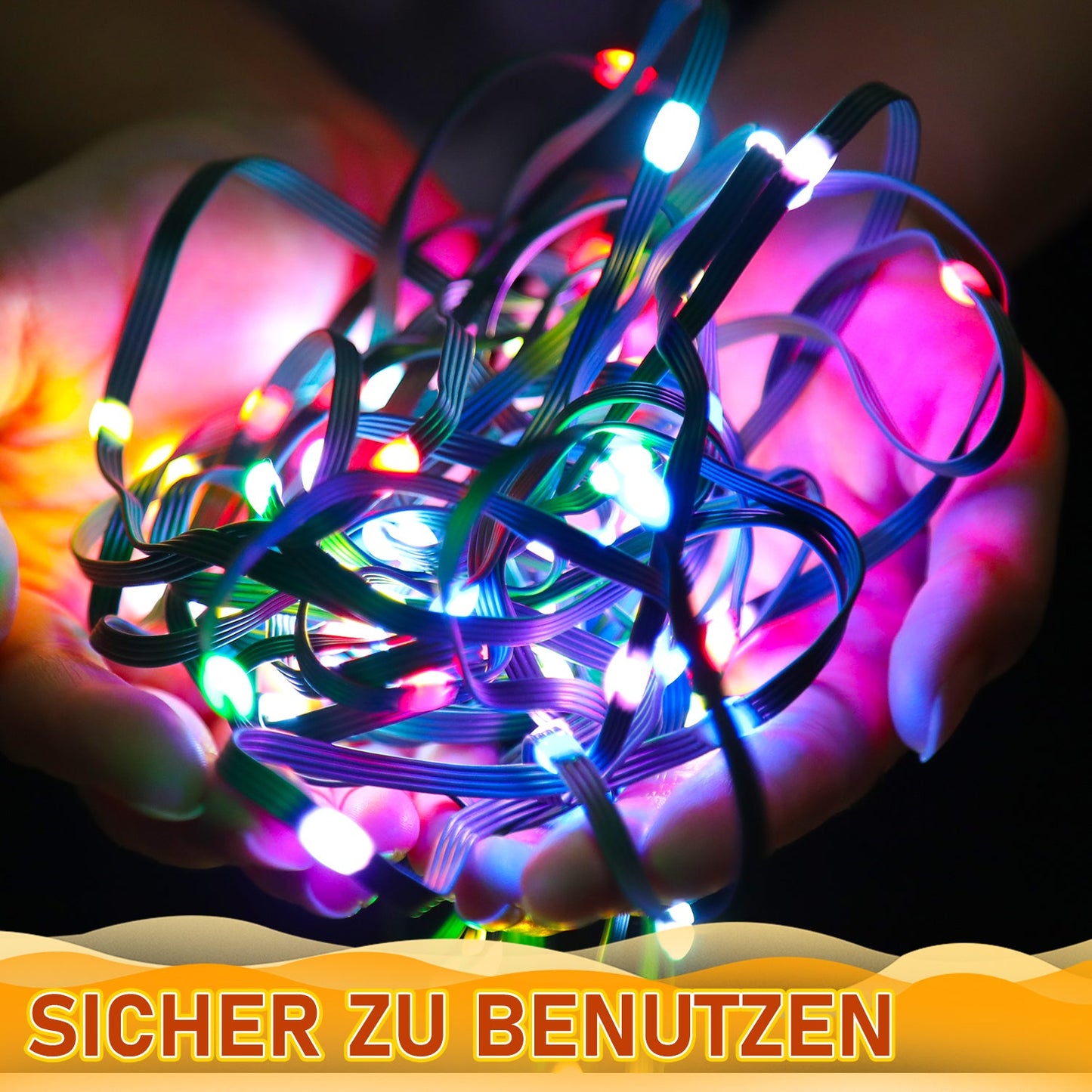 Christbaumbeleuchtung mit APP-Kontrolle 160 LEDs IP67